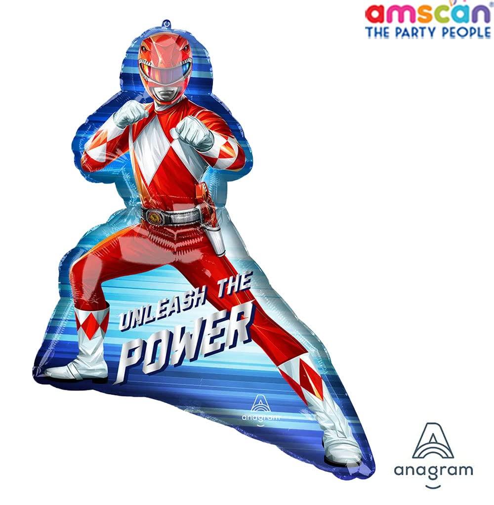 Anagram Power Ranger Party Supplies Foil Balloon Bouquet Decoration, Multicolored, Party Accessory, 6th Birthday
