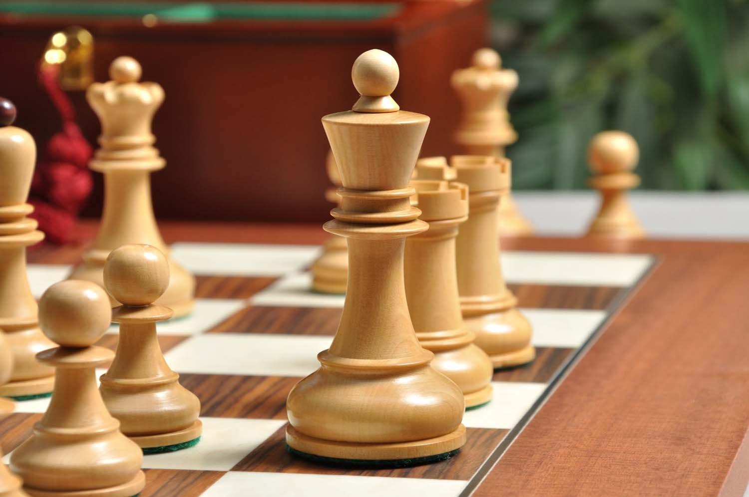 The House of Staunton The Dubrovnik Chess Set, Box, & Board Combination - Rosewood Gilded - by The House of Staunton