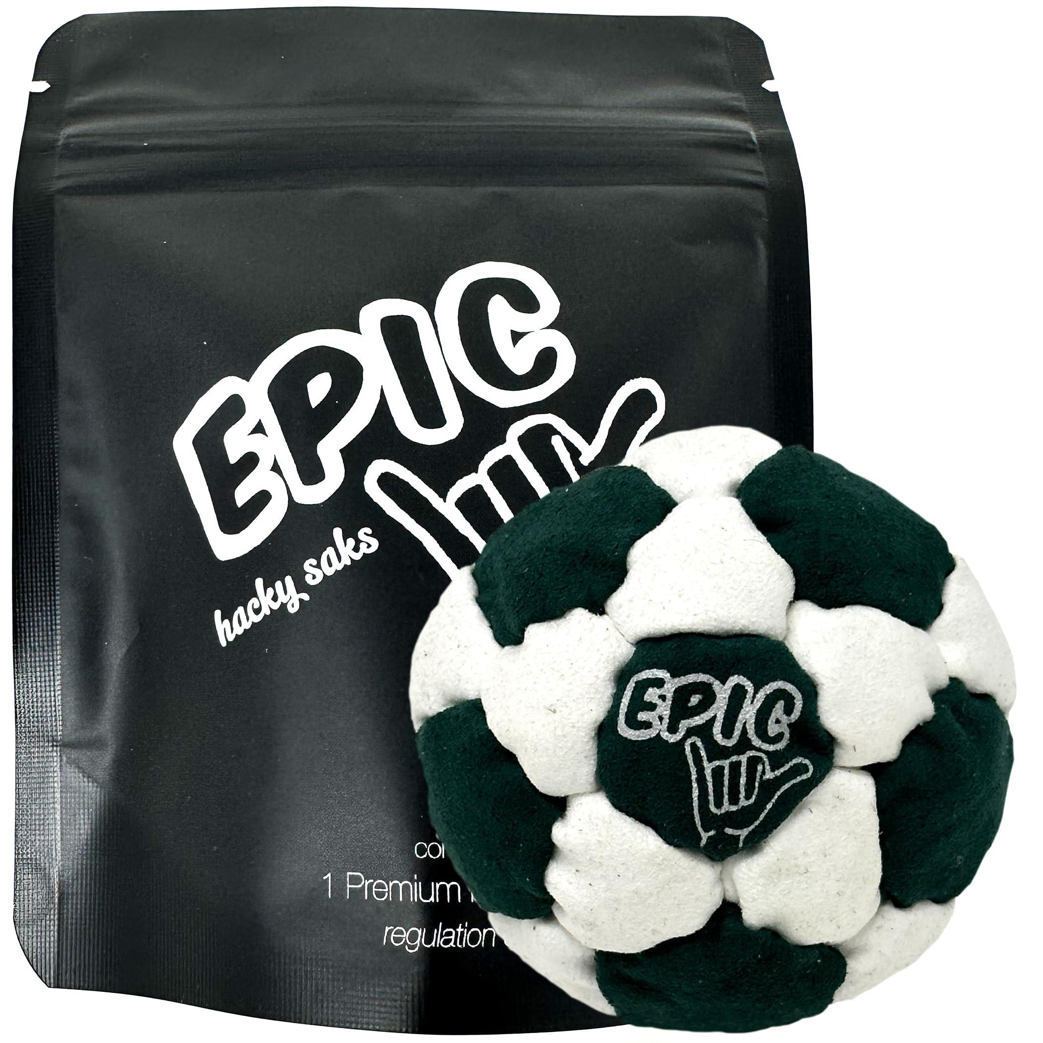 Epic Hacky Saks Epic Hacky Saks Classic Footbag Hacky Sack Balls for Adults and Kids Green Soccer