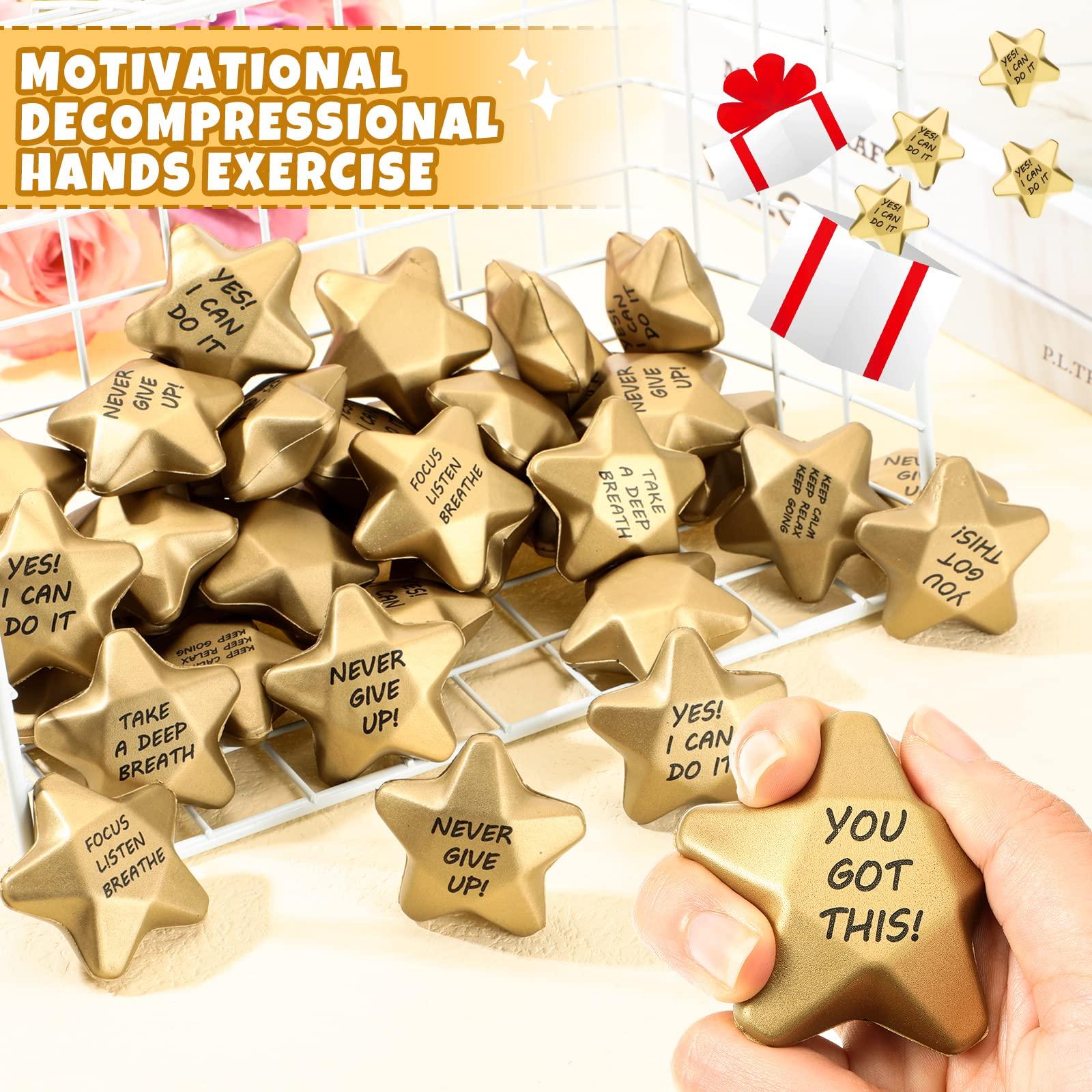 Tradder Tradder 150 Pcs Motivational Stress Balls Foam Balls Star Mini Relief Balls Star Stress Toys for Kids Student Prizes Bag Fillers