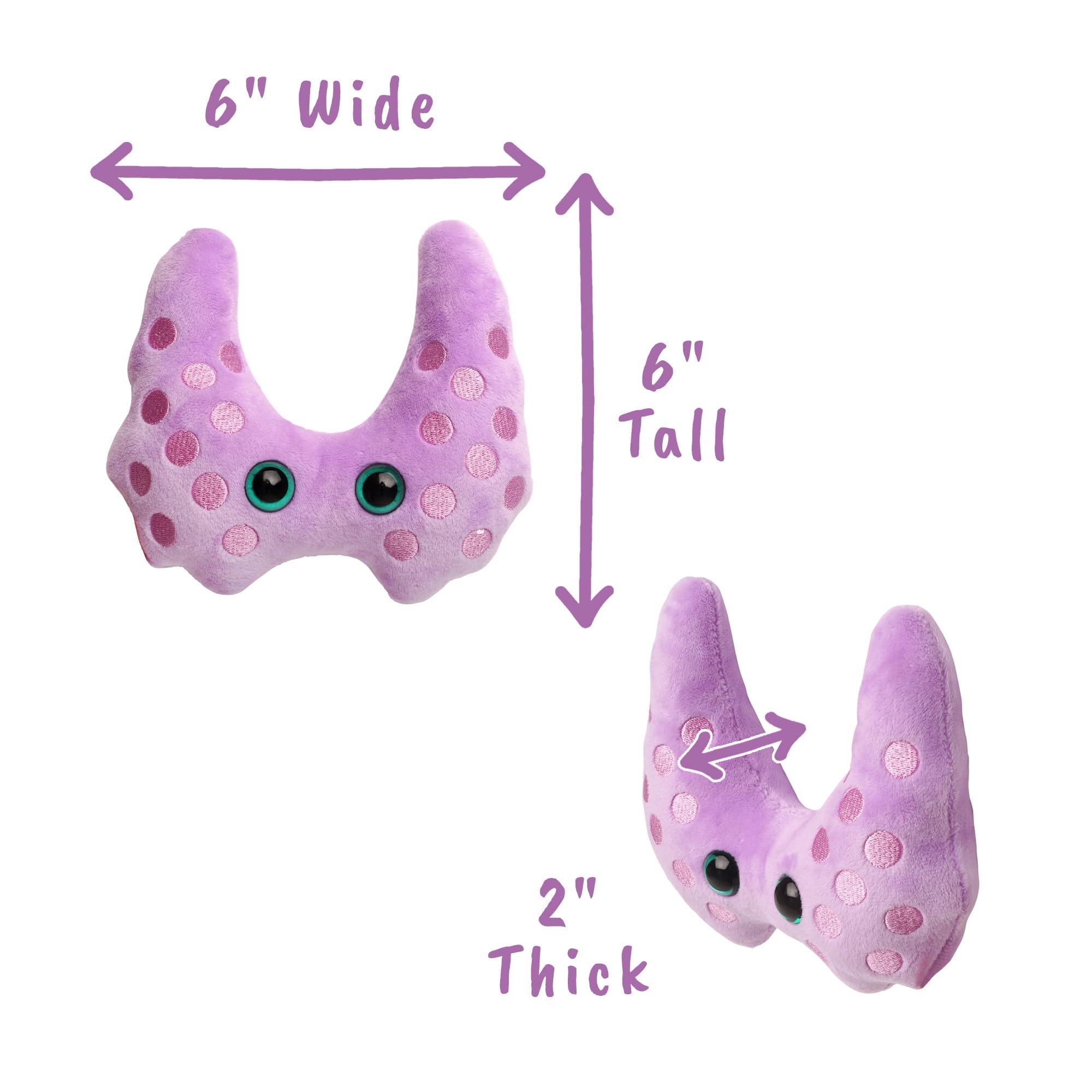 GIANT MICROBES GIANTmicrobes Thyroid Plush, Thyroid Stuffed Animal, Thyroid Surgery Recovery Gifts, Lupus Gifts, Thyroid Cancer Awareness, Endocrinologist Gift, Endocrinology Gift, Thyroidectomy, Hypothyroid Gift