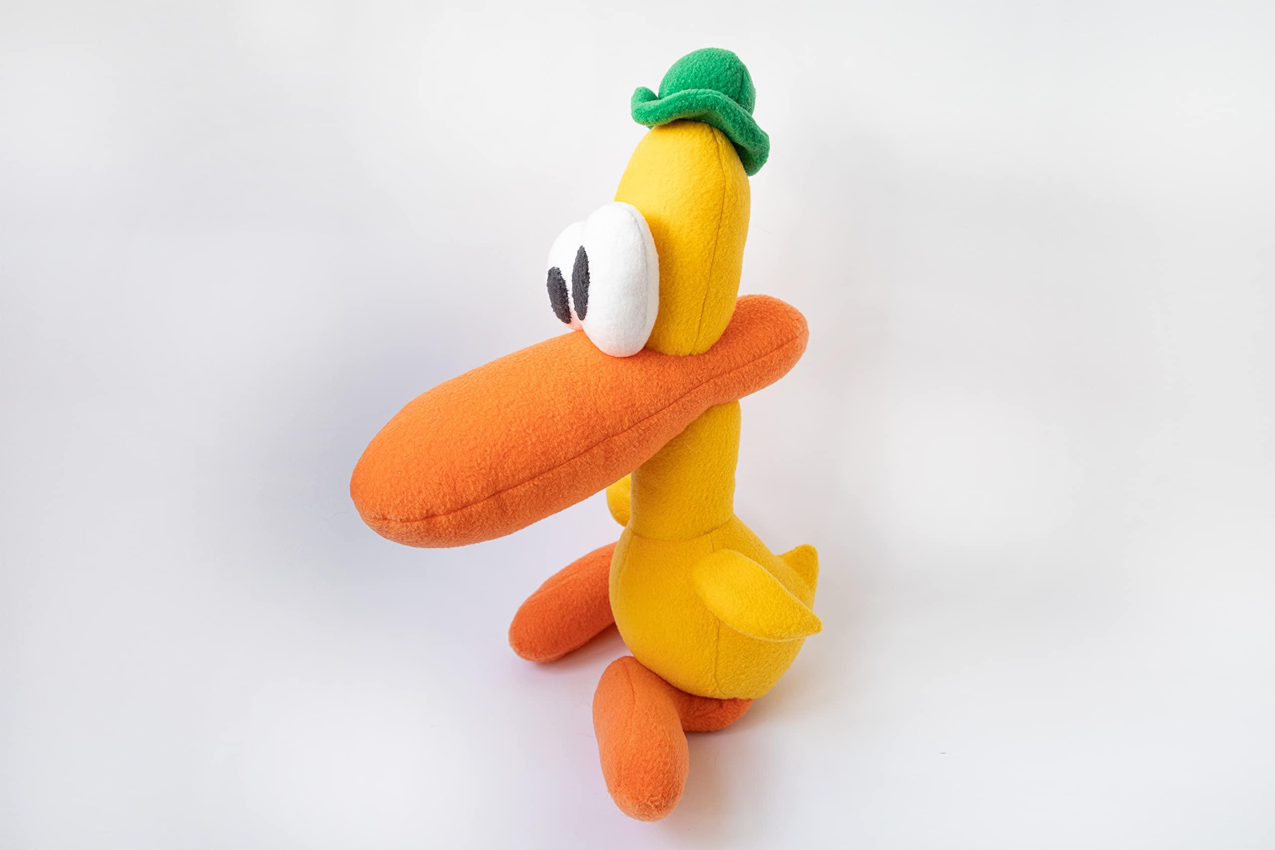 MONSTOY Pato Duck Plush Handmade Yellow Duck Soft Toy 16.5"
