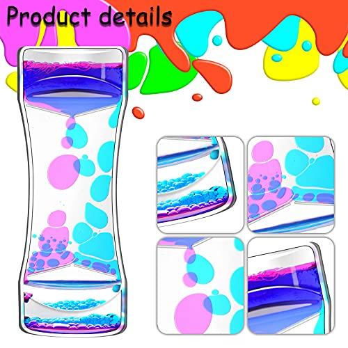 FKYTION FKYTION Liquid Motion Bubbler Timer Pack of 3 Colorful Liquid Sensory Toys ADHD Fidget Toy Calm Relaxing Desk Toys