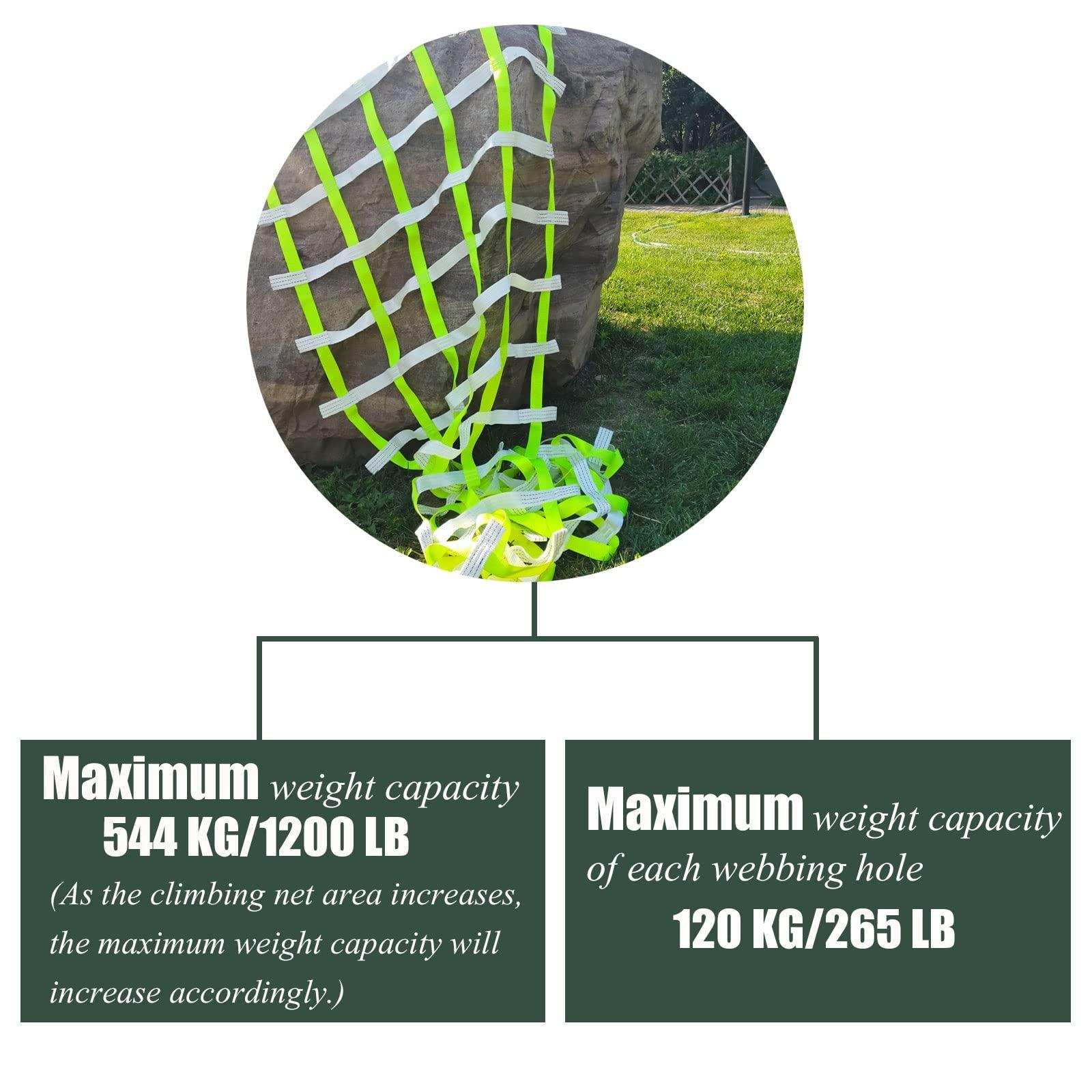 DREAMOSA DREAMOSA Heavy Duty Climbing Net,Playground Cargo Net,Ninja Obstacle Course for Kids Outside Rope Ladder Outdoor Climbing Structures Adults,Play Sets for Treehouse,Jungle Gym,Swing Set,Backyard