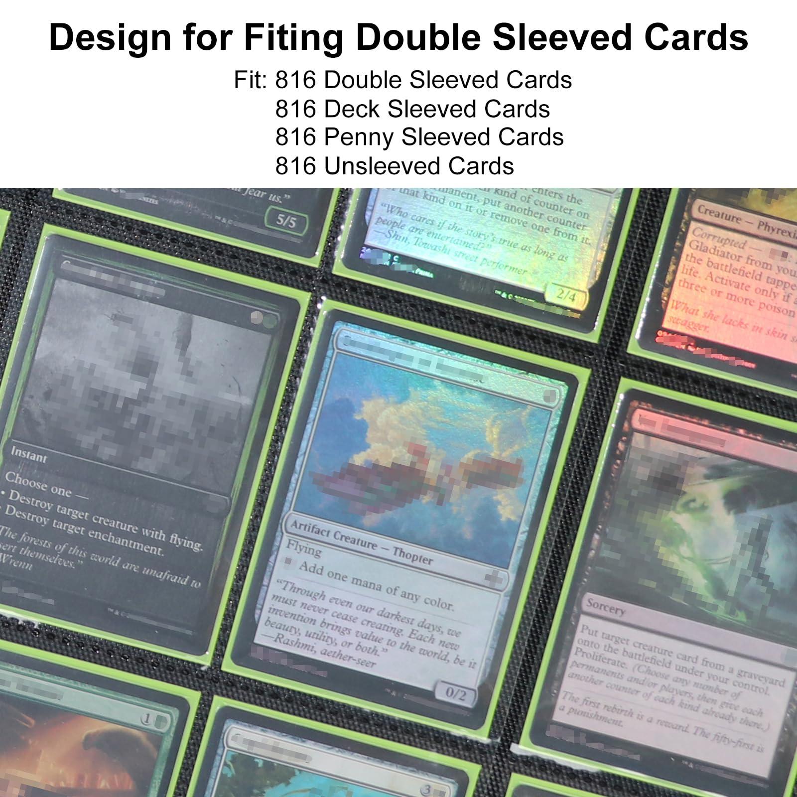 Rieton Rieton 12 Pocket 800+ Pockets Card Binder, Large Ringless Side Loading Pockets Trading Card Album Folder for TCG -White