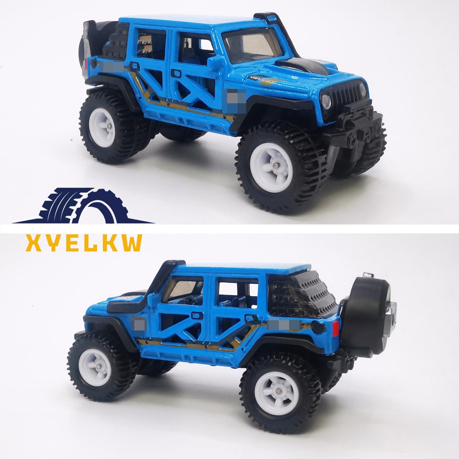 XYELKW 10 Set 1/64 Off Road Wheels, 1:64 Scale Wheels and Tires Set Large Trucks Off-Road Modified Tire with 5 Styles Rims(Tire Diameter 0.68in/17.2mm) (White)