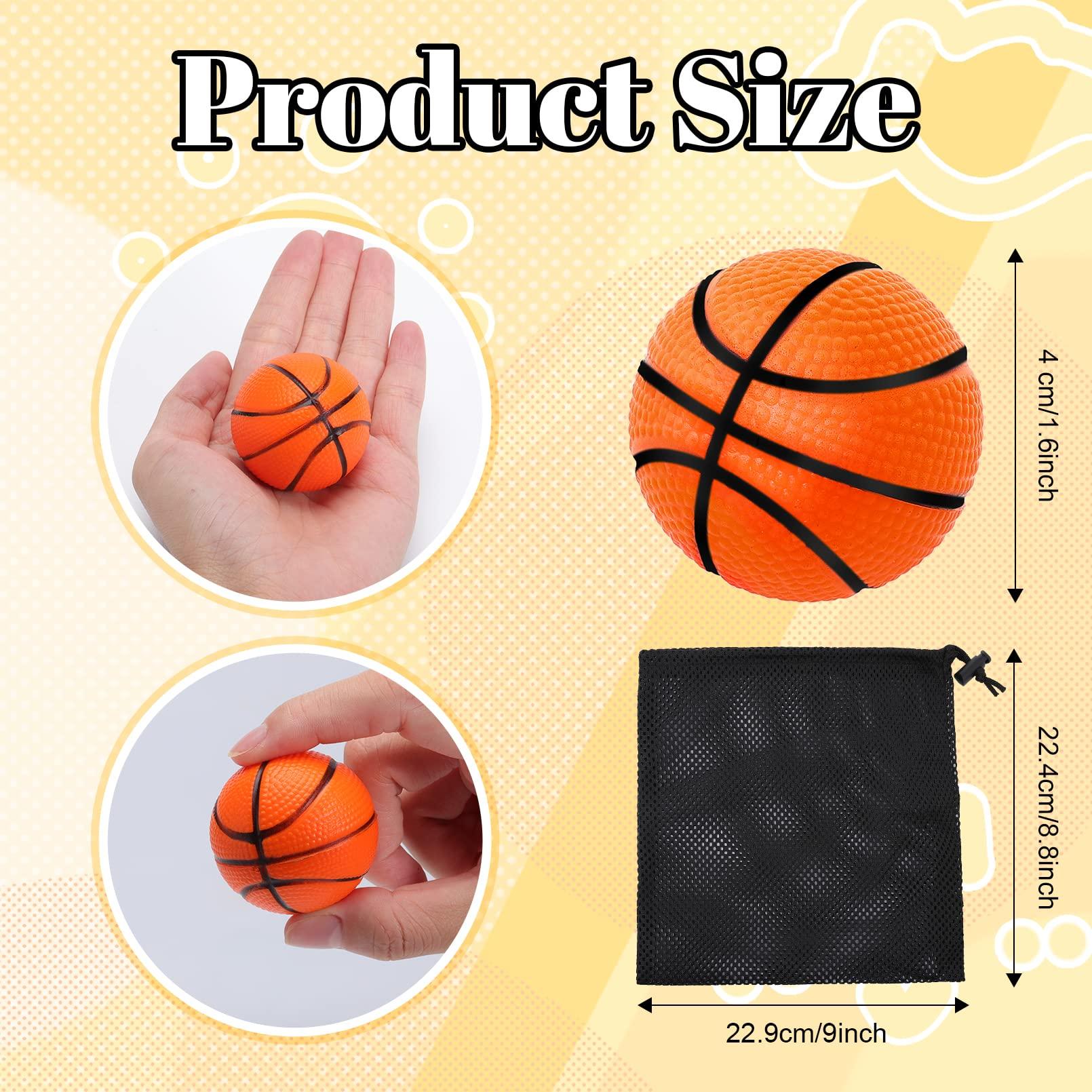 Nuchaely Mini Basketball Stress Balls,30 Pack Mini Foam Sports Balls,1.6 Inch Mini Basketballs for Kids,Stress Relief Squeeze Balls Bulk for School Carnival Reward Theme Party Favor Toys Game Decorations