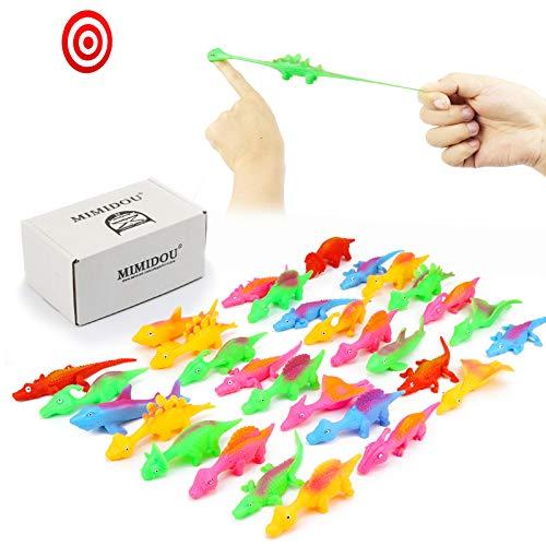 MIMIDOU MIMIDOU 30 Pcs Finger Slingshot Dinosaurs Animal Toy, Funny Stretchable Flick Rubber Animals, a Variety Simulation Animals Great for Various Festivals and Parties.