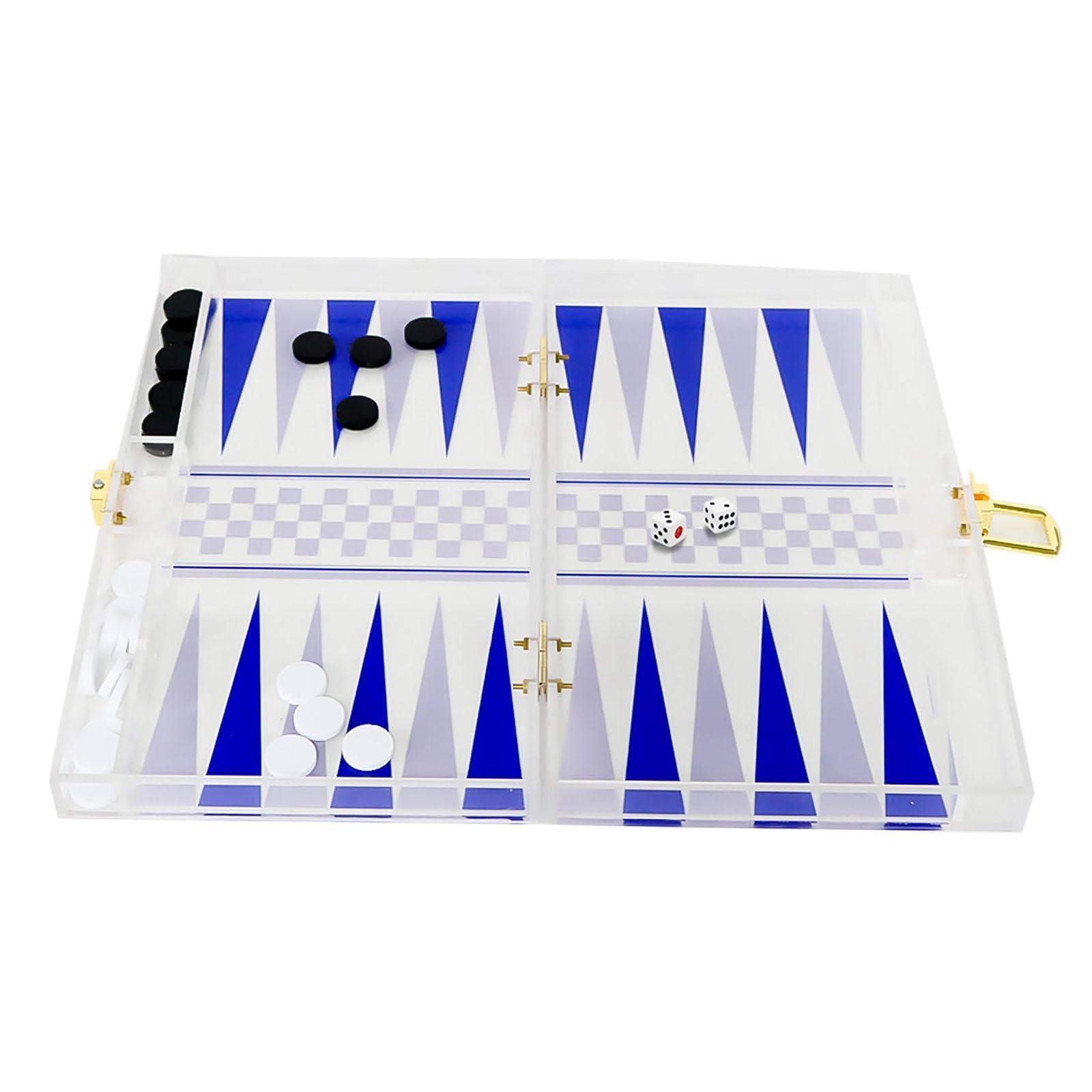 rockible rockible Travel Backgammon Set,Classic Board Game,Folding,Desktop Game,Strategy Board Game,Backgammon Board Game Set for Adults,Travel