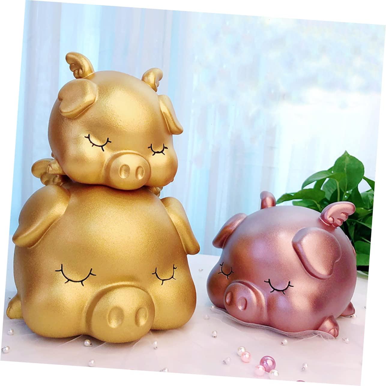 WOONEKY WOONEKY Money Bank Large Piggy Bank Clear Piggy Bank Alcancia Breakable Piggy Bank Piggy Bank Girls Piggy Bank for Adults Must Break to Open Piggy Bank for Boys Money Pot Child Lucky