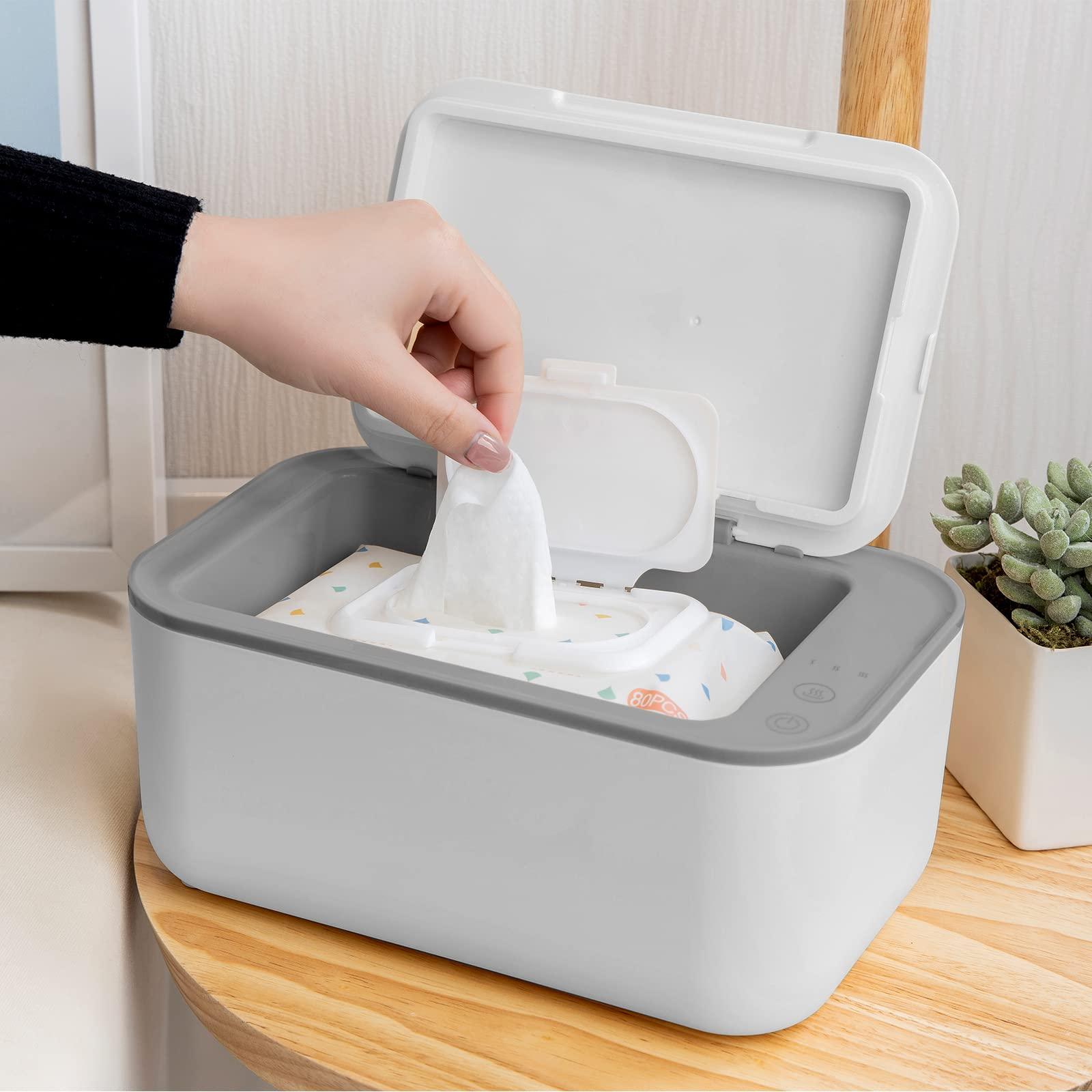 chefhandy Baby Wipe Warmer, Wipe Warmer and Baby Wet Wipes Dispenser, Smart Precise Temperature Control Large Capacity Evenly Overall Heating Silence, Wipes Warmer for Babies Portable Wipe Warmer (White)