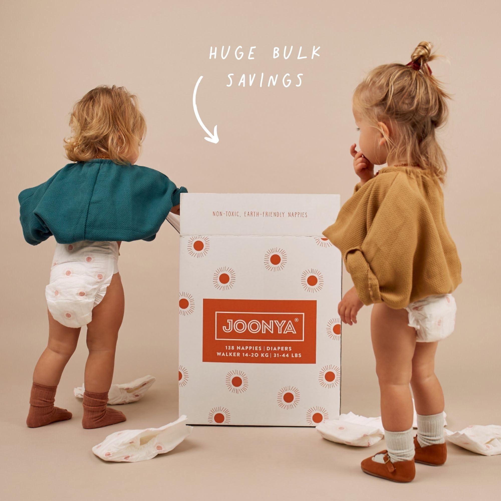 JOONYA Joonya Baby Diapers, Size 4 L (15-31 lb) - 1 Bag of 25 - **New Range** - NonToxic, Eco-Friendly, Ultra Slim, Overnight Use - Made in Denmark