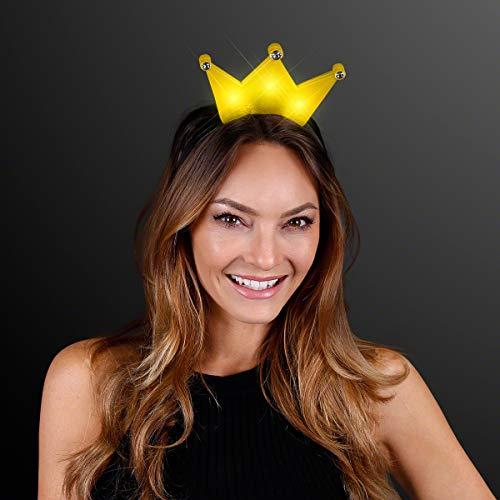 FlashingBlinkyLights FlashingBlinkyLights Light Up LED Crown Tiara Princess Headband (Yellow)