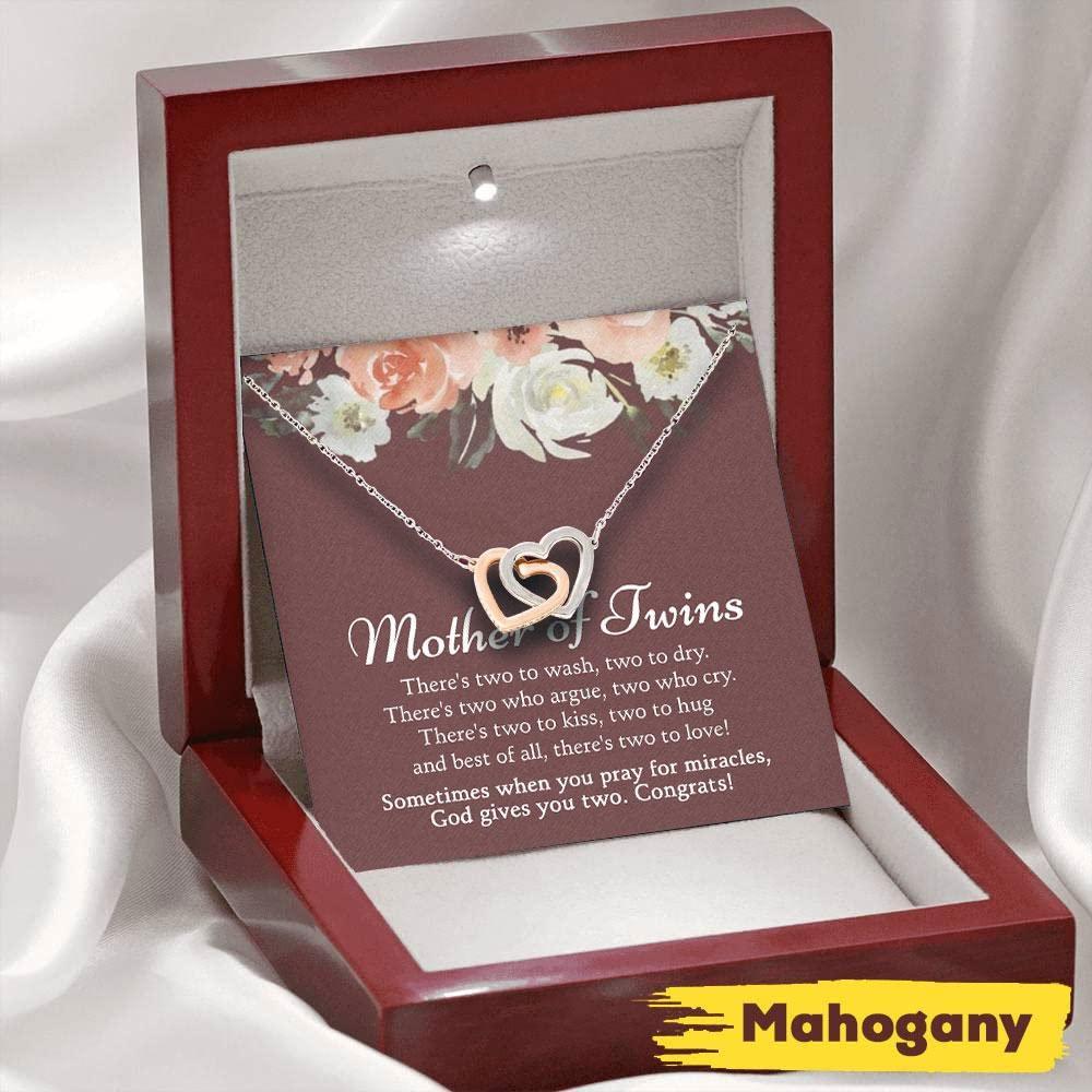 ToysCentral Basics Mom Necklace, Mom Of Twins Gift, Parents Of Twins, Gift For New Mom Of Twins, Gift For Mom Of Twins Necklace, Necklace Gift Box, Small Jewelry Gift Box, Card Box, Birthday Gift Necklace, Mothers Day G