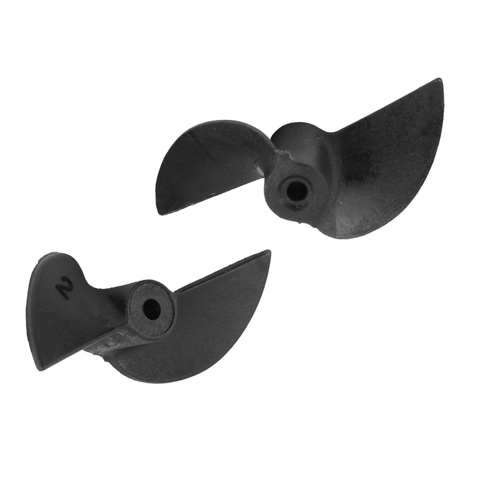 Yosoo Health Gear Yosoo Health Gear 1 Pair RC Boat Propellers, 2 Blades CW CCW Rotation Set for 2mm Shaft, Remote Control Ship Parts Accessory Black Plastic Propeller for Ship Model RC Boat