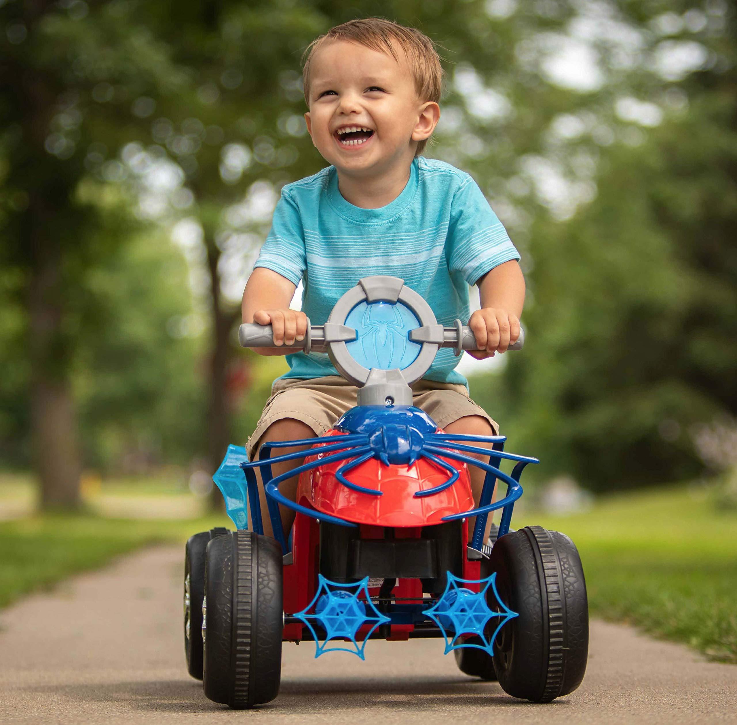 Kid Trax Kid Trax Toddler Marvel's Spider-Man Premium Toddler Quad Ride-On, Kids 18-30 Months, 6V Battery and Charger Included, Max Weight 44 lbs, Red