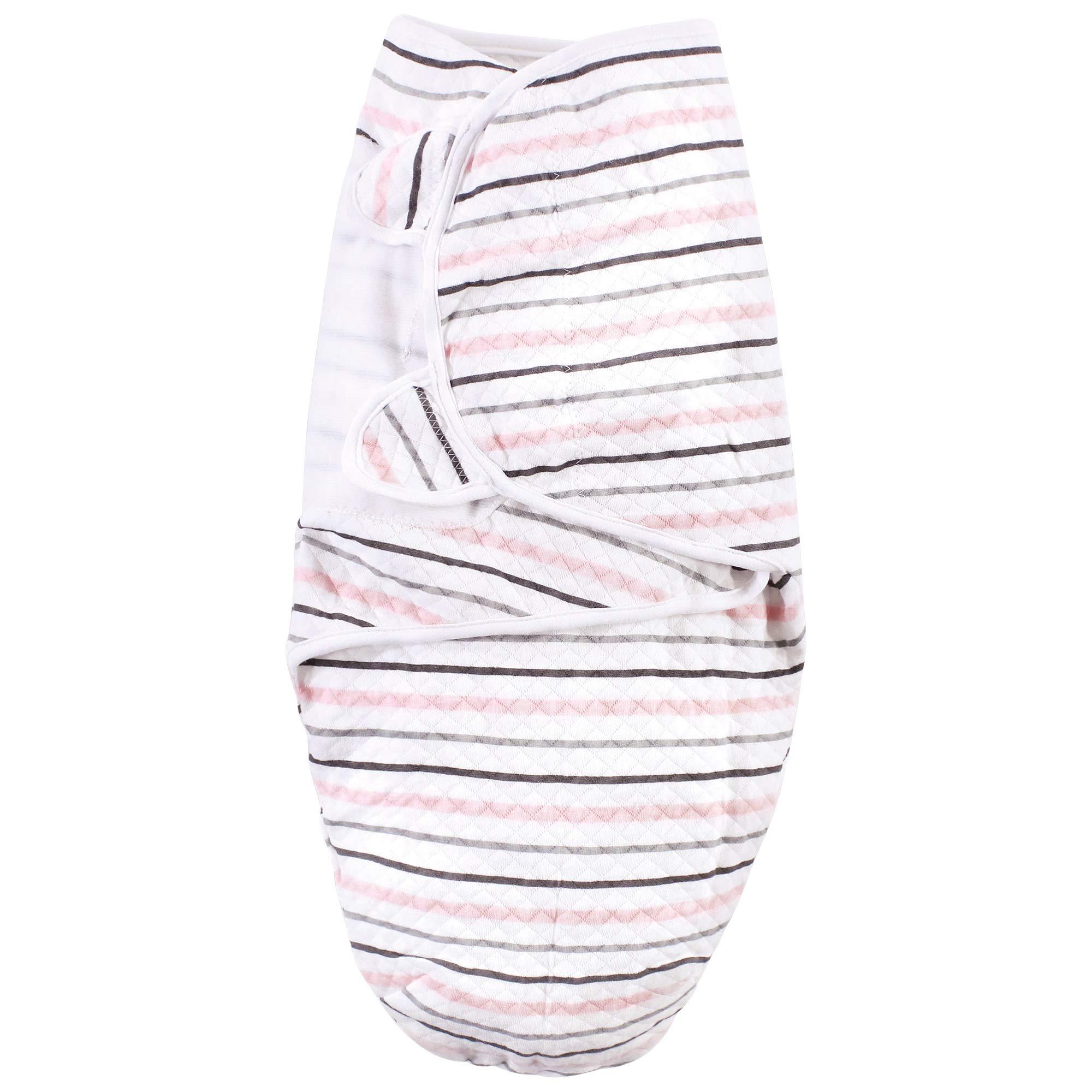 Hudson Baby Hudson Baby Unisex Baby Quilted Cotton Swaddle Wrap 3pk, Pink Safari, 0-3 Months