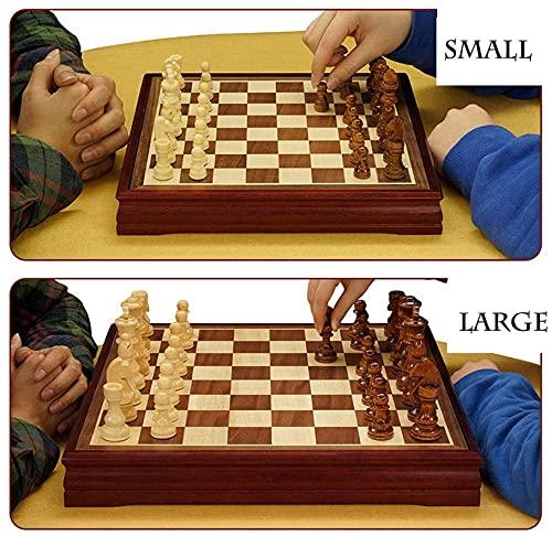 OLOTU OLOTU Portable Chess Wooden Chess Set Portable Travel Chess Board Game Sets with Game Pieces Storage Slots Great Travel Three-Dimensional Toy Funny