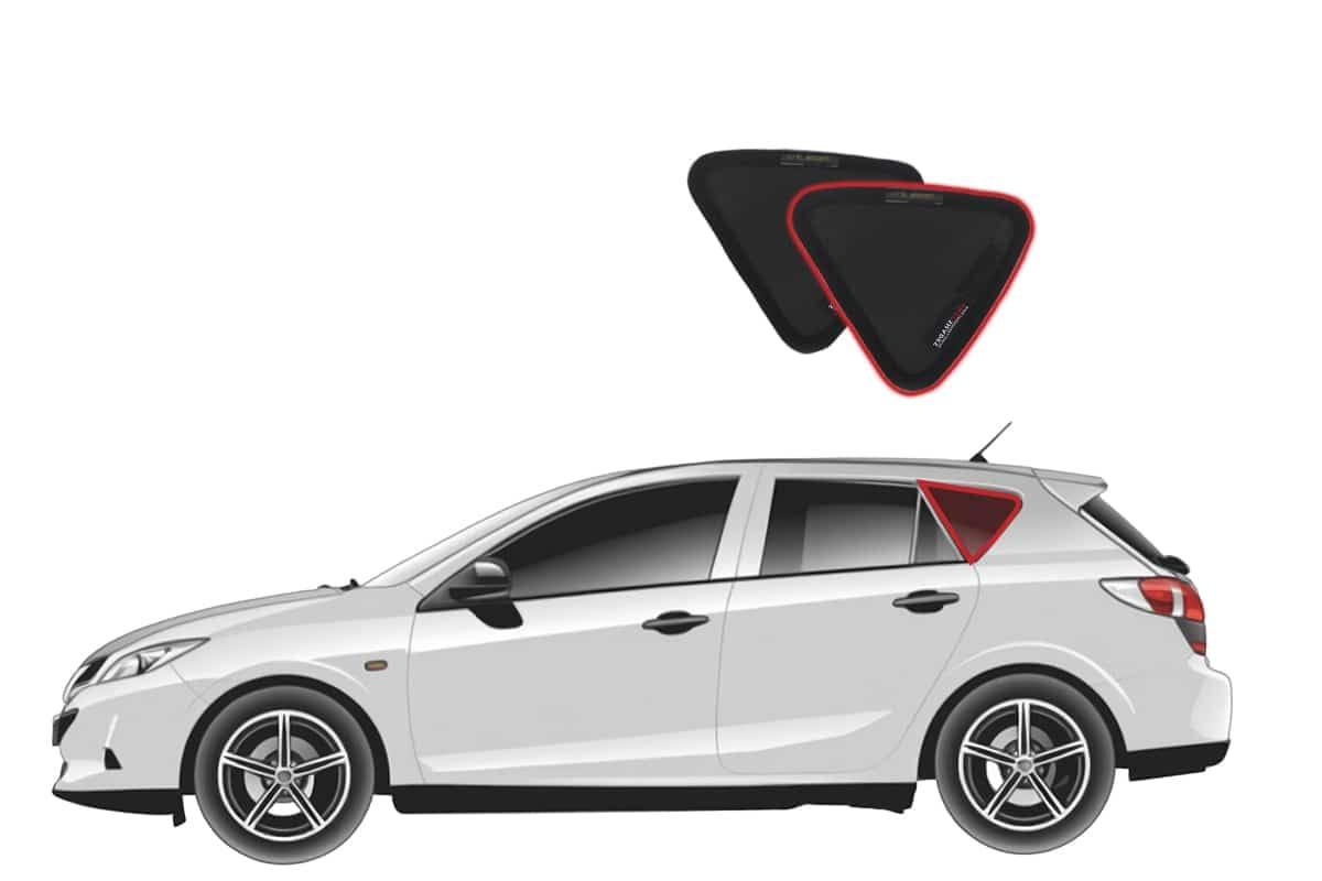 Snap Shades Snap Shades for Mazda 3 Hatchback 2nd Generation Port Window Shades (BL; 2009-2013)