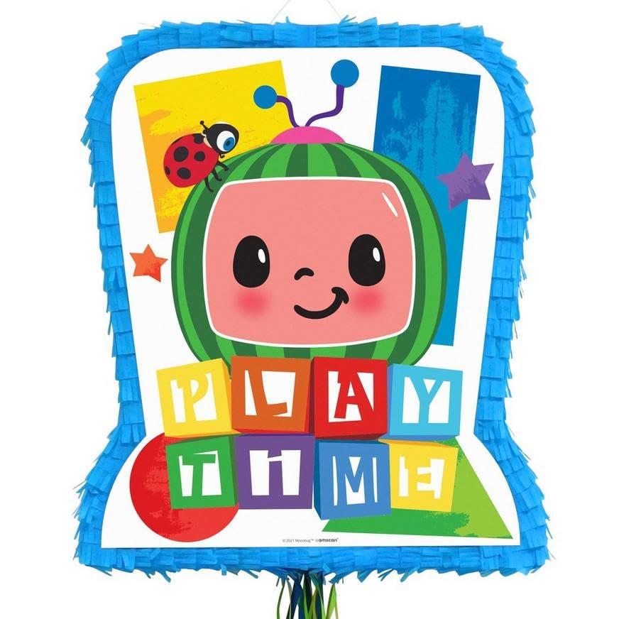 YA OTTA PINATA Party City Ya Otta CoComelon Piata, Pull String, Party Supplies, 18\" x 21.5\"