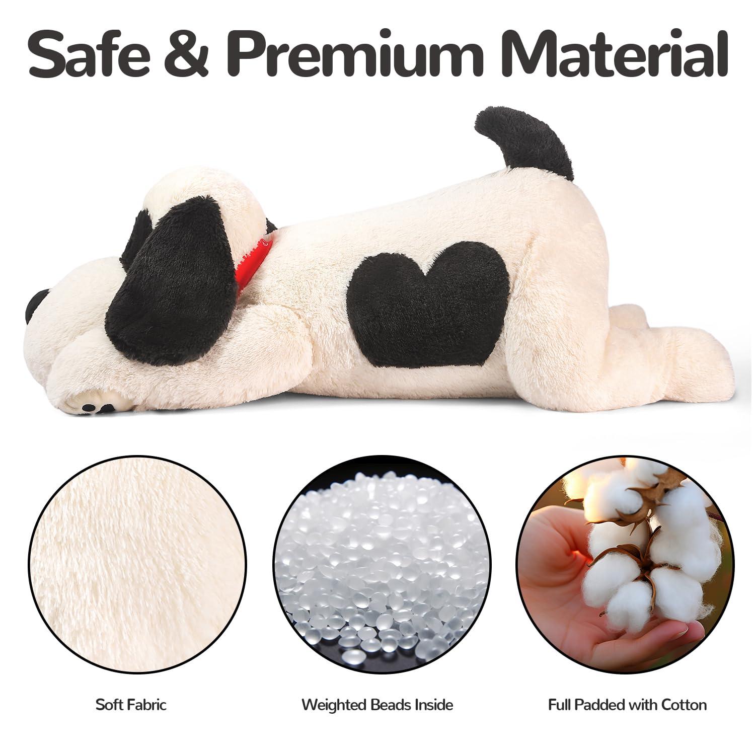 ZPIUU ZPIUU Dog Weighted Stuffed Animals,30 Inch 5.5 lbs Weighted Plush Animals,Giant Puppy Plush Pillow Toy, Gifts for Kids, Boys and Girls Adults (30\" 5.5lbs)