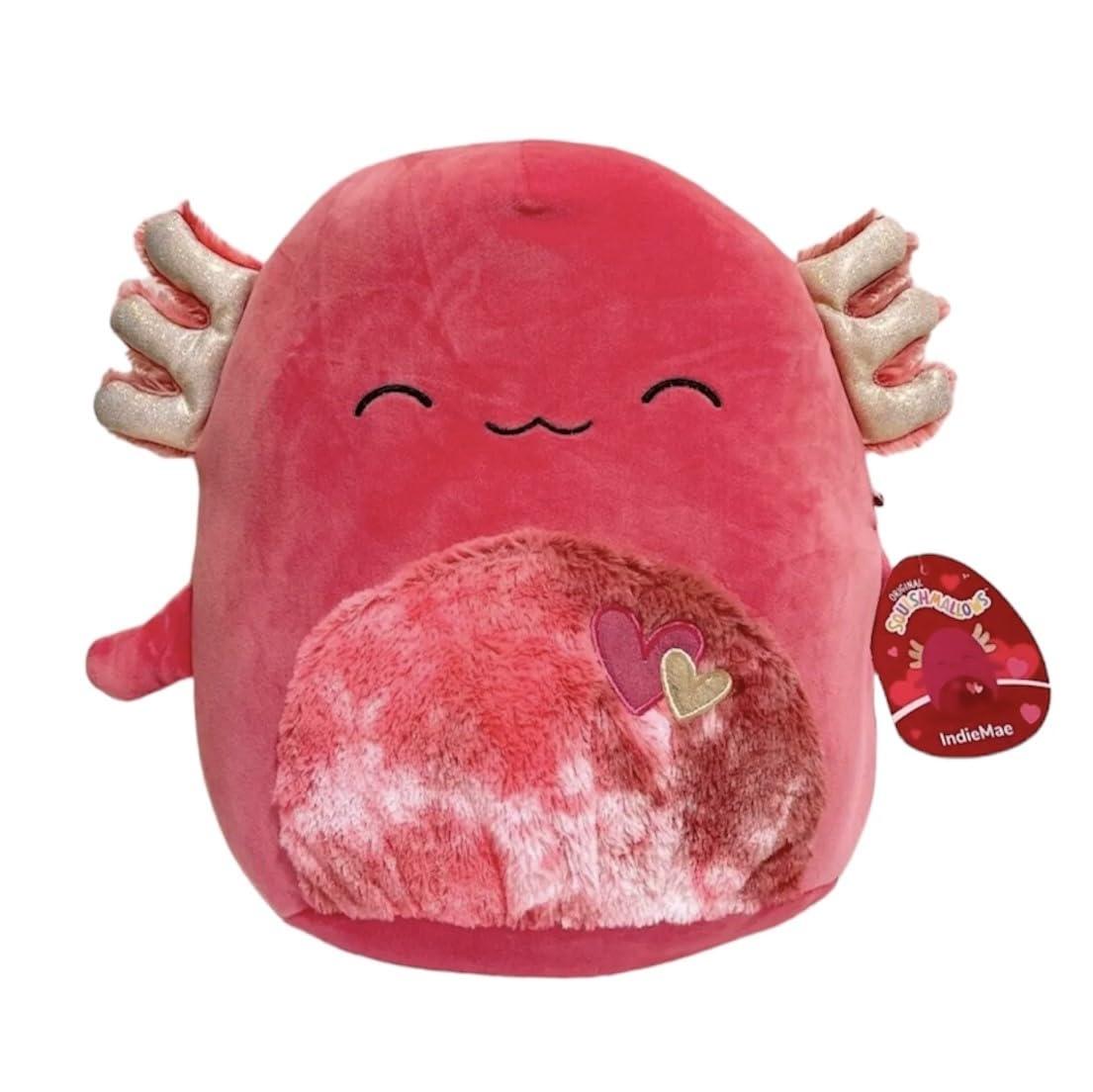 Squishmallows Squishmallows 8\" IndieMae The Red Axolotl - Valentine\'s Day Plush- Officially Licensed Kellytoy - Collectible Soft & Squishy Puppy Stuffed Animal Toy - Gift for All ges, Kids,Girls & Boys -8 Inch