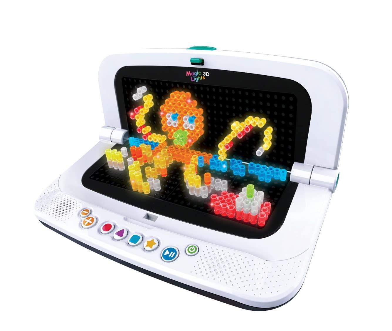 VTech VTech Magic Lights 3D | Peg Art with Lights, Sounds & Animation | 40+ Creative & Educational Designs | Suitable for Boys & Girls 3, 4, 5, 6, 7, 8 + Years, English Version