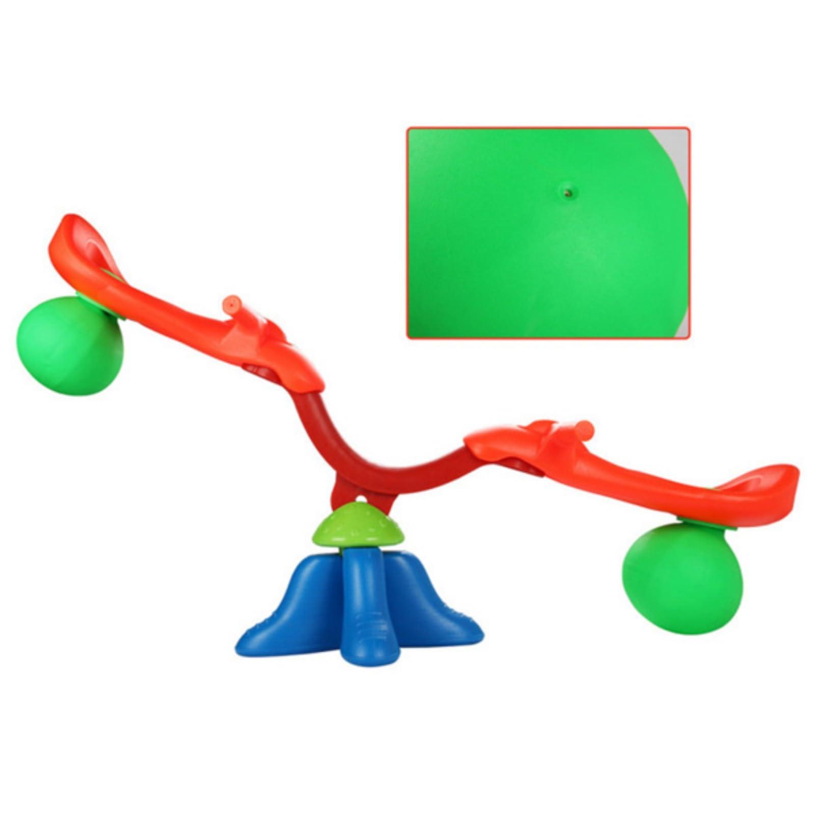 RENPINYOUX Sit-down Rotating Seesaw, Outdoor Children's Rotating Seesaw, 360 Degree Rotation, 2 Handles, Soft Ball Pad, Bright Colors, Outdoor Playground Equipment, Suitable for Backyard, Playground, Multi-color