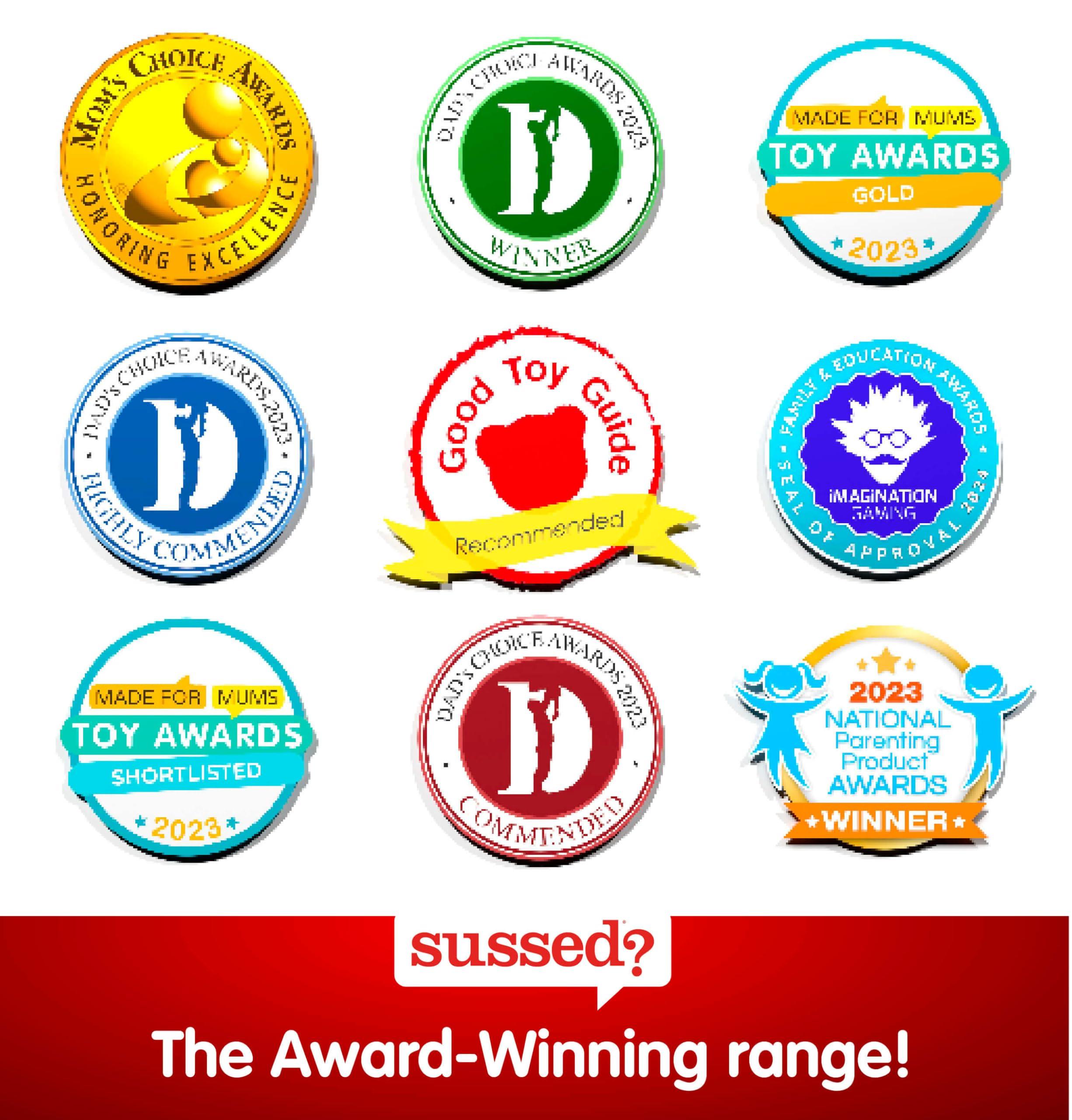 SUSSED SUSSED The Wacky What Would I Do? Card Game - Stocking Stuffer for Teens, Boys, Girls - Social Fun for Kids Ages 10+ & Adults - Great Conversation Starter - Cool Blue Deck