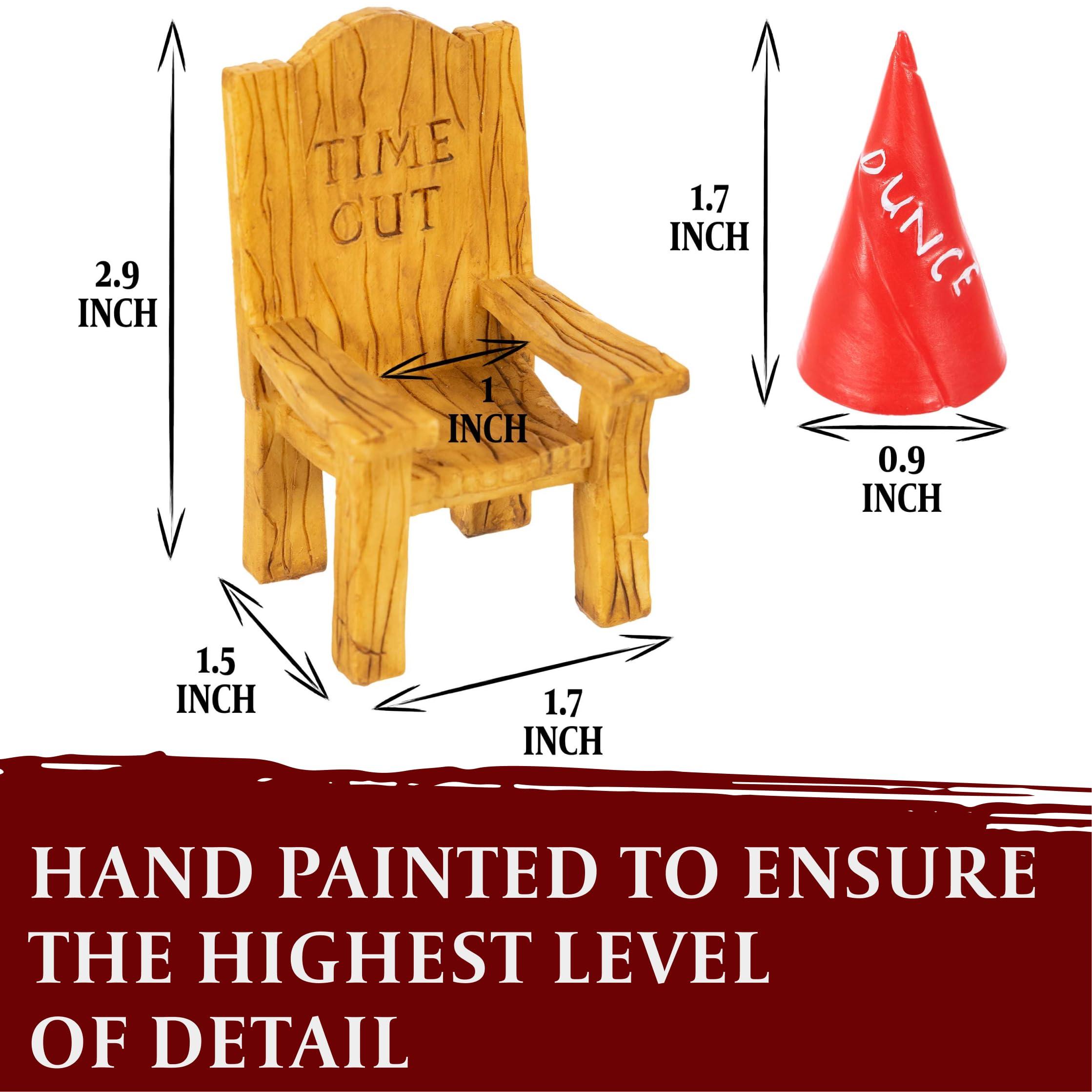 LYNX DnD Dice Jail - Time Out Chair & Dunce Hat - Punish Your Bad Dice in our Chair Of Shame - Accessories / Gift for Dungeons and Dragons. Miniature Chair & Cap Works for all D&D Dice D20, D10, D8, D6, D4