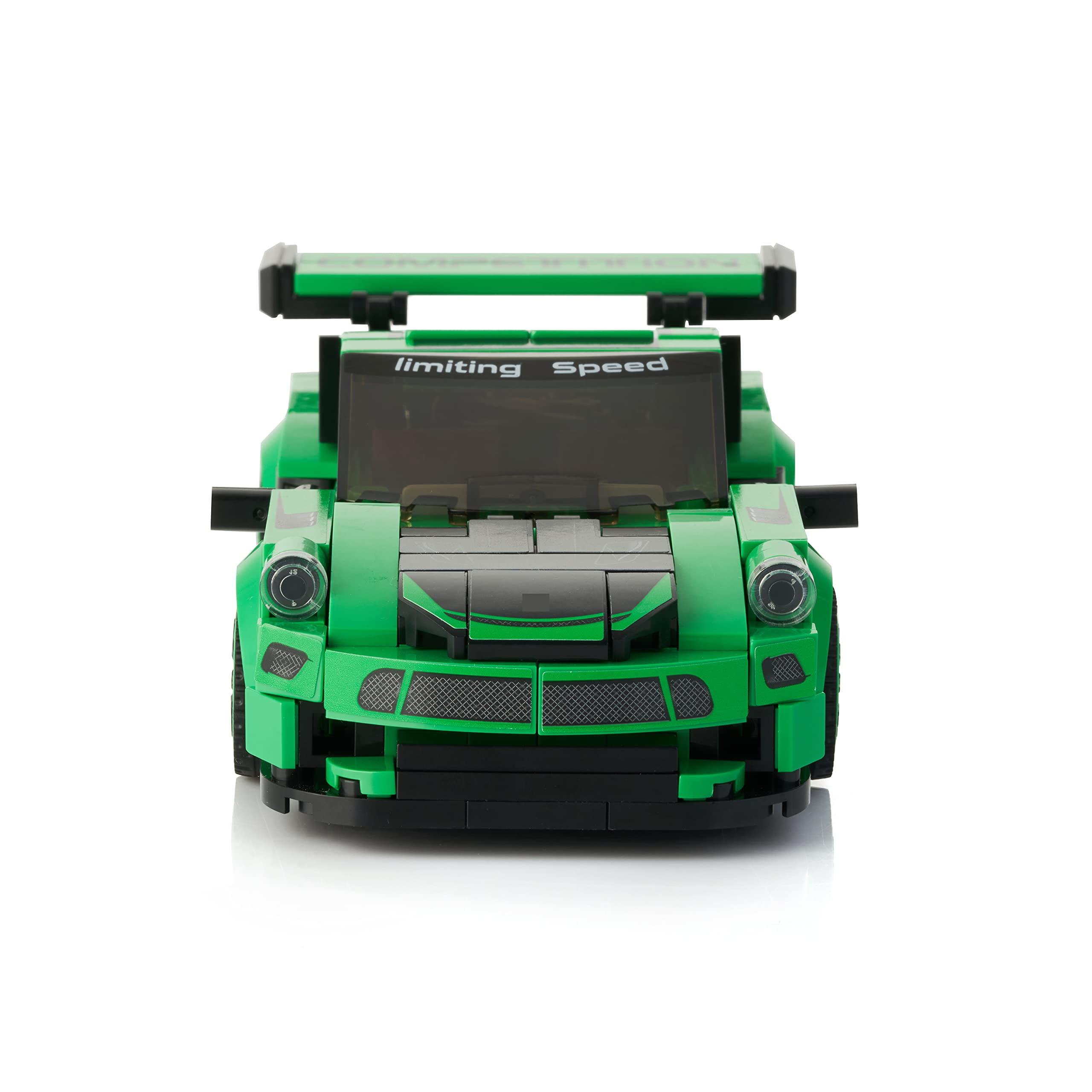 Block Builder Block Builder Porsche 911 Racing Car Building Block Set (358 Pieces). Racing Car Building Blocks for Kids and Adults