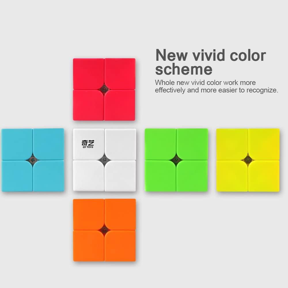 D-FantiX D-FantiX QY Toys Qidi S2 2x2 Speed Cube and Fidget Spinners Cube Anti-Anxiety Fidget Toys for Kids Adults