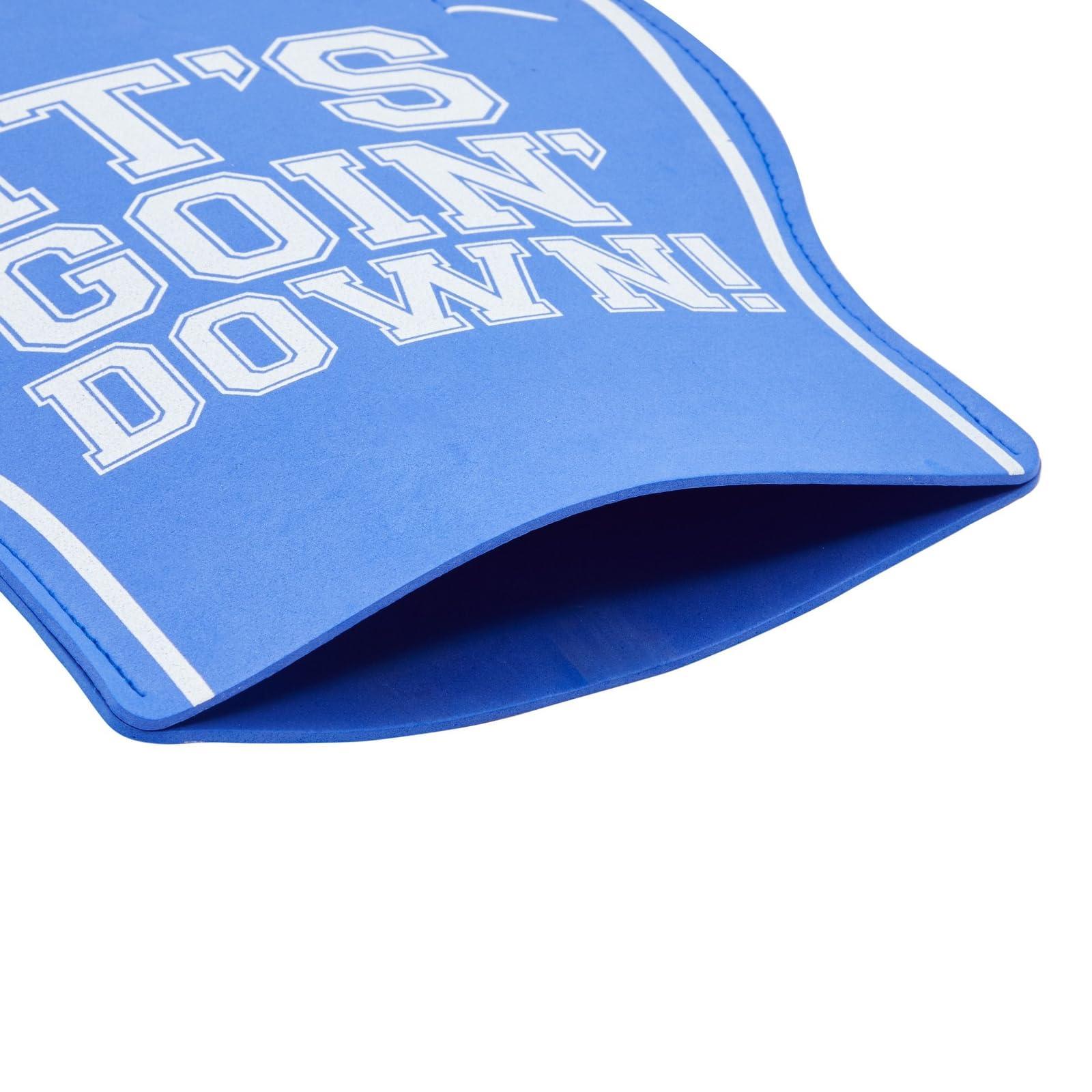 Okuna Outpost Okuna Outpost 2 Pack Blue Foam Fingers #1, It\'s Goin\' Down for Sports Fan Accessories, Cheering, Party Favors, 17.5 Inch Giant Foam Hand