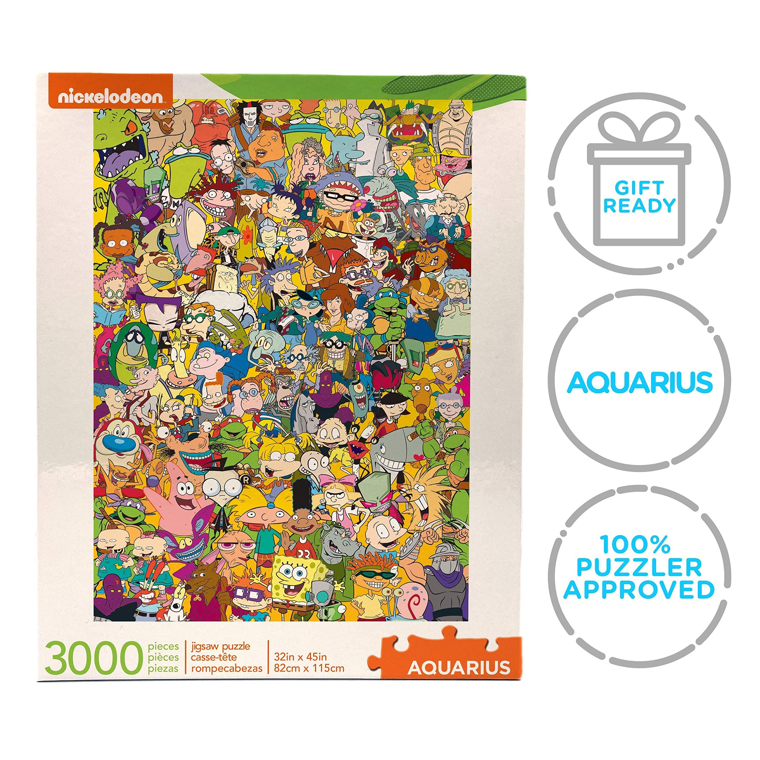 AQUARIUS Aquarius Nickelodeon 90s Puzzle (3000 Piece Jigsaw Puzzle) - Officially Licensed Nickelodeon Merchandise & Collectibles - Glare Free - Precision Fit - 32 x 45 Inches