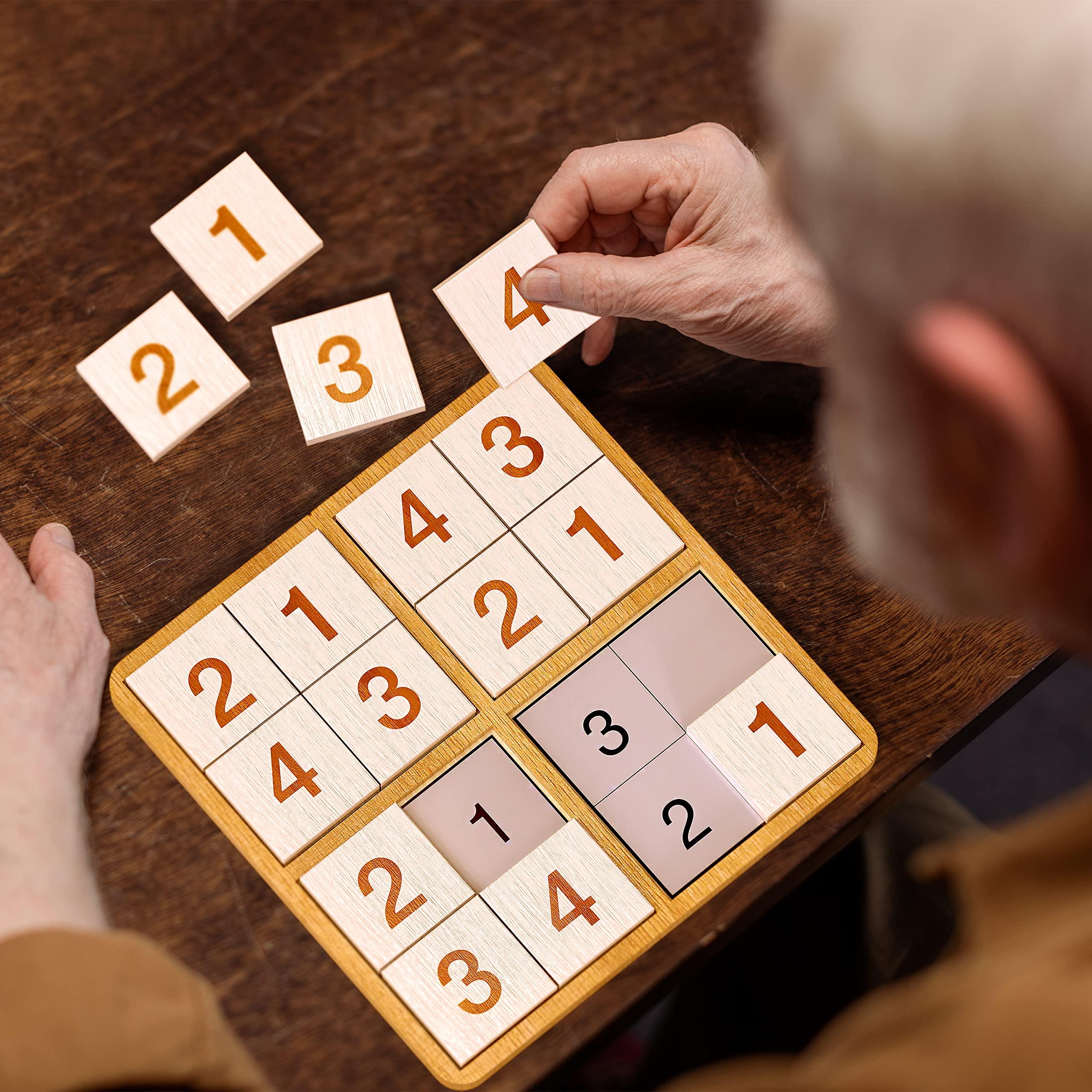 Keeping Busy Keeping Busy Wooden Sudoku Game with Templates | Dementia Activities for Seniors | Alzheimers Activities for Dementia Patients | Busy Boxes for Dementia Patients | Activities for Elderly with Dementia