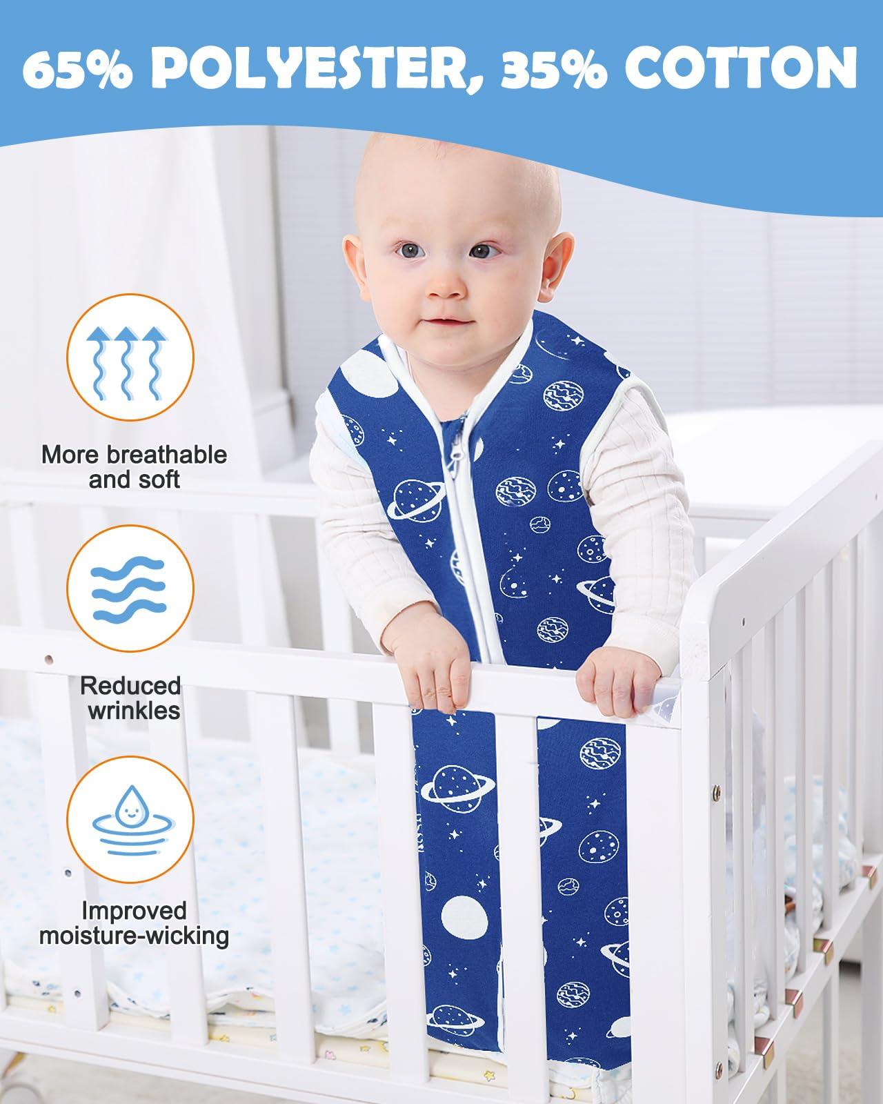Lilian&Gema Lilian&Gema Baby Sleep Sack 12-18 Months, 3 Pack Unisex Baby Sleeping Bag 0.5 TOG, Soft Wearable Blanket with 2-Way Zipper for Baby Infant Toddler