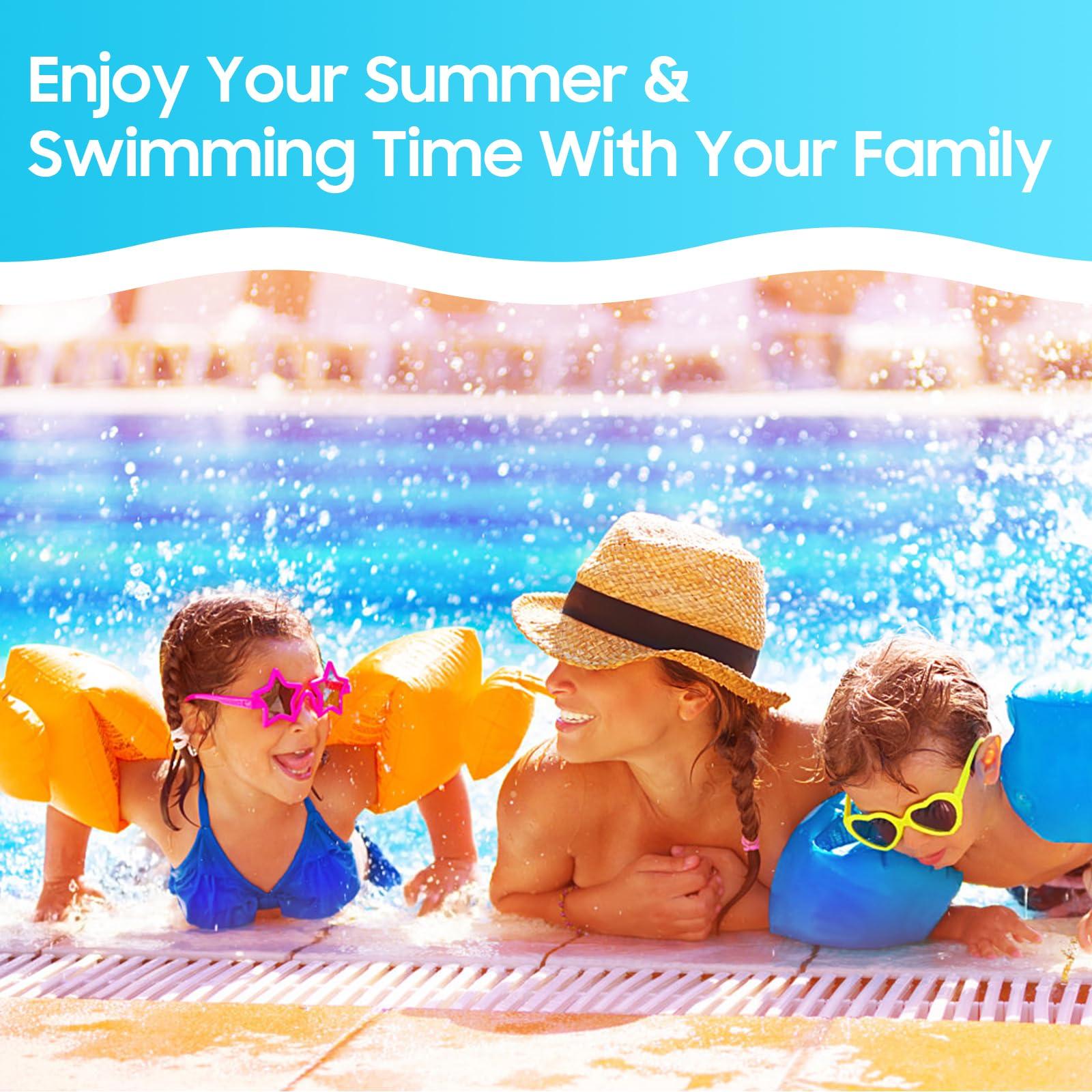 dfjdskl Arm Floaties for Kids 6-12 Yrs, Toddler Floaties Pool Swim Floats Inflatable Swim Arm Bands Floater Sleeves, PVC Thickened Arm Rings for Adults (6 Pack)