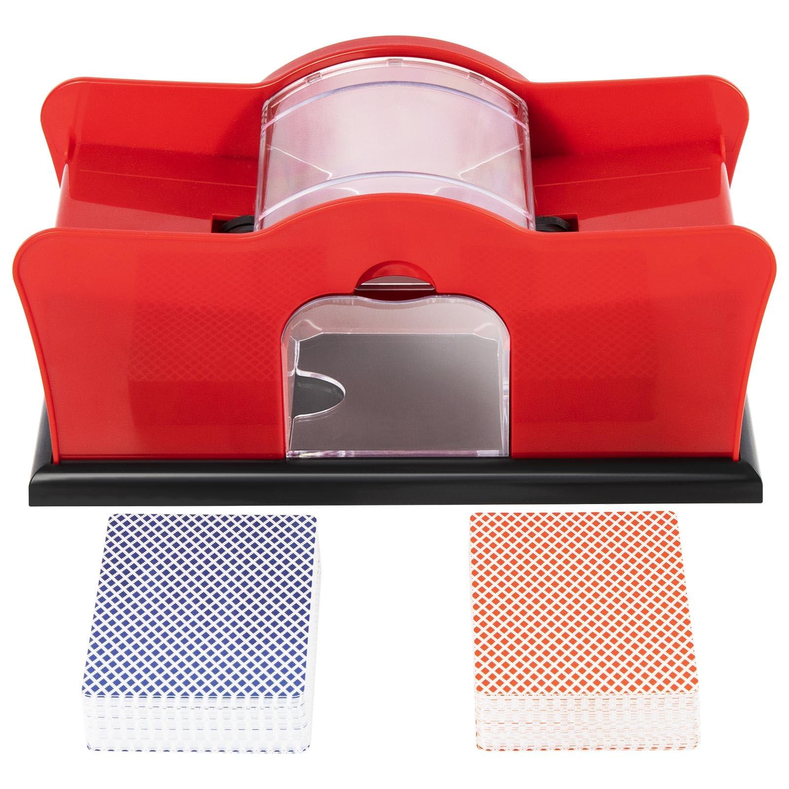 Autotron Autotron Manual Card Shuffler: Uno Card Shuffler, Comes with Two Decks of Playing Cards. Suitable for Playing Games Such as Uno, Hold'em, Blackjack, Rummy, Phase 10, Skip-Bo, and More