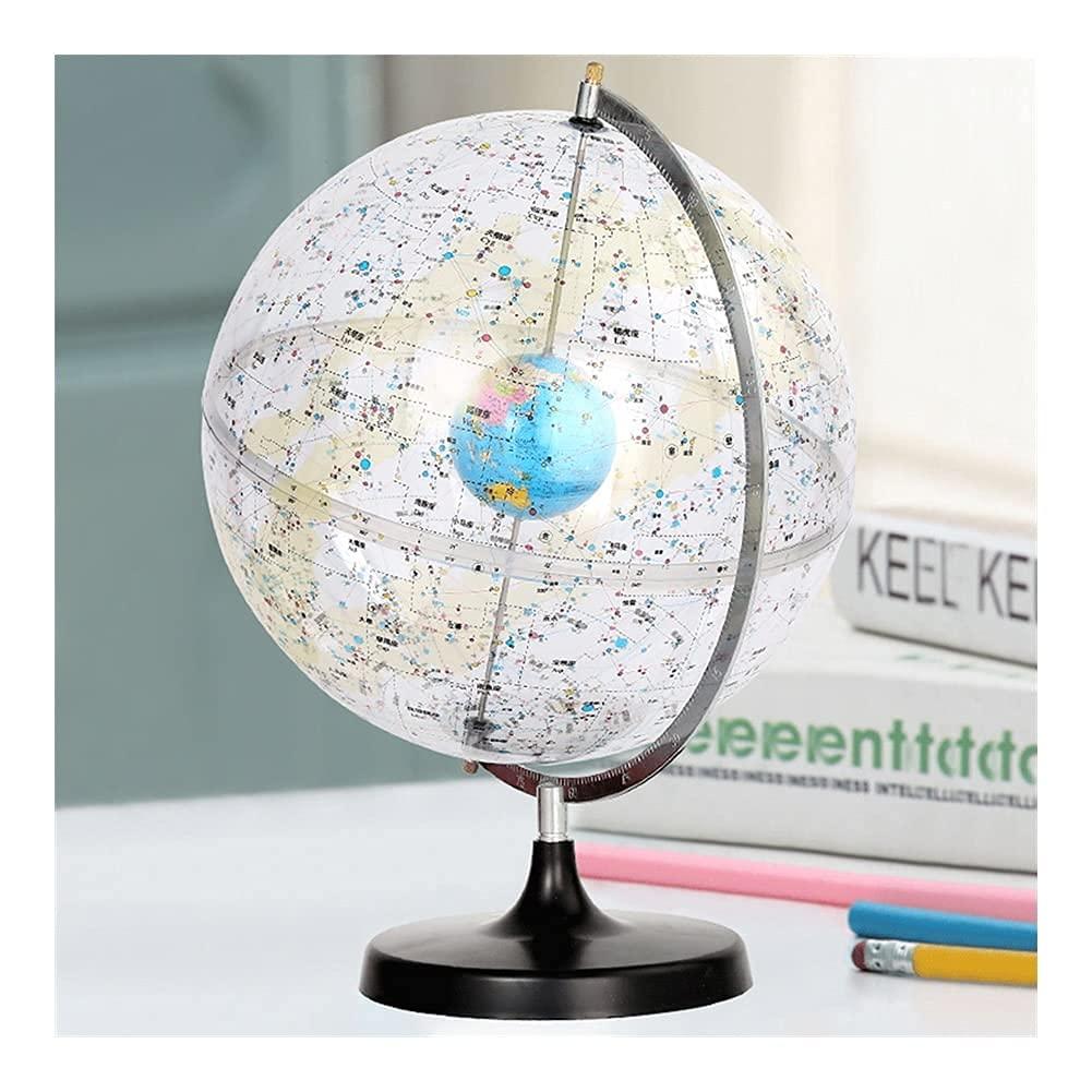 TEmkin TEmkin Constellation Globe 32cm Large Clear Celestial Globe Black with Lighted Light Up Globe Lamp Desk Plastic Celestial Globe for Kids