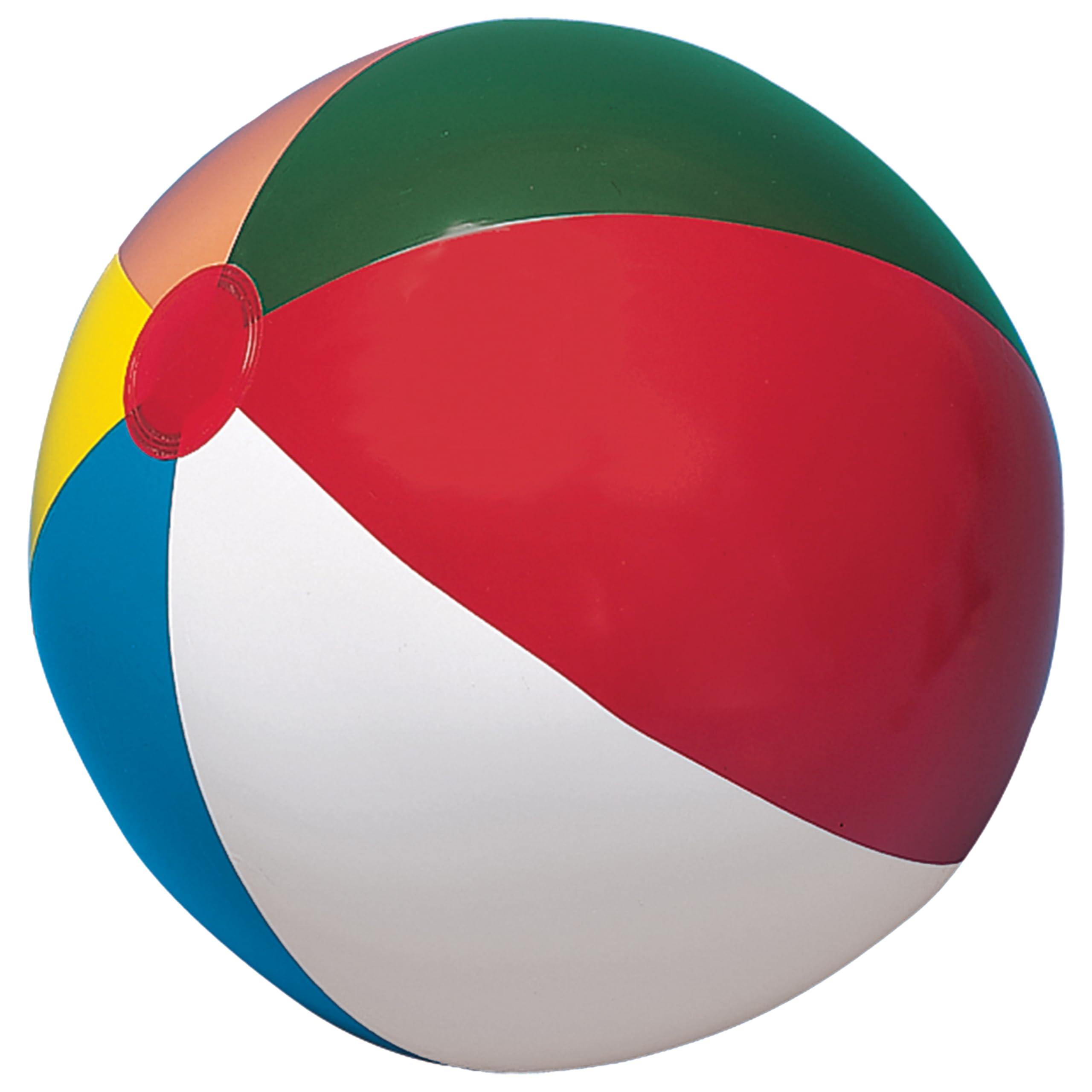 Champion Sports Champion Sports Beach Ball Inflatable for Pools, Beaches - Watergames for Summer - 24 Inches - Rainbow Multicolor