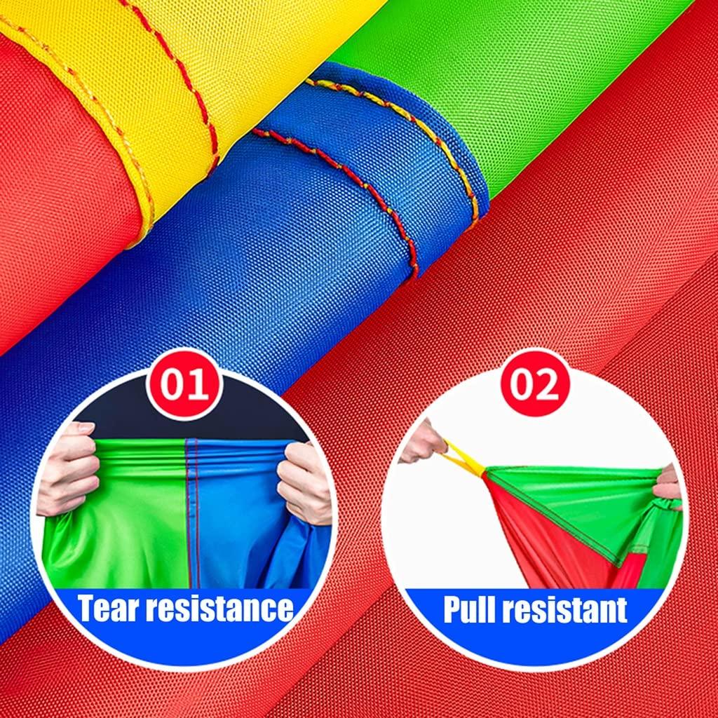 UUNVTOSU UUNVTOSU Play Parachute Nursery Sensory Game, Nursery Physical Training Resistance Play Parachute Games, Play Parachute for 3-6 Years Old Parachute Parachute(4m/13.1ft)