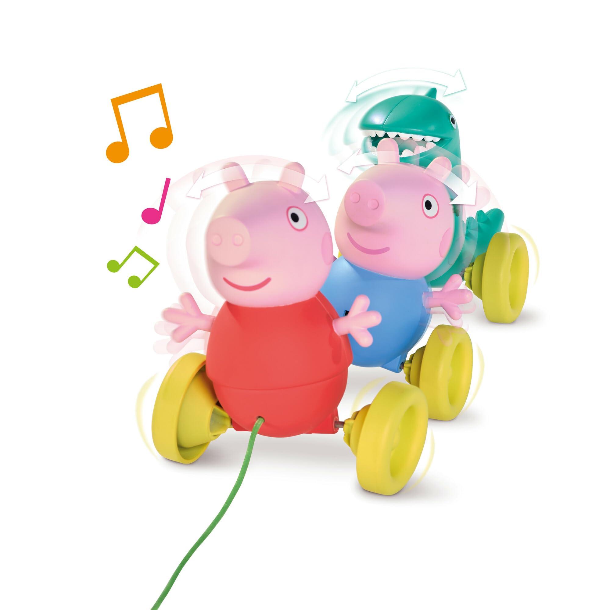 TOMY TOMY Toomies Peppa Pig Pull Along Toy - Peppa Pig Toys with Music and Wheels - Baby and Toddler Push Toys with Wibble Wobble Action - Walking Toys Ages 18 Months and Up