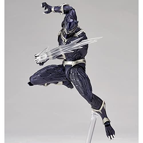 (KAIYODO) Kaiyodo Figurecomplex Amazing Yamaguchi Black Panther, Approx. 6.7 inches (170 mm), ABS & PVC Painted Action Figure, Revoltech