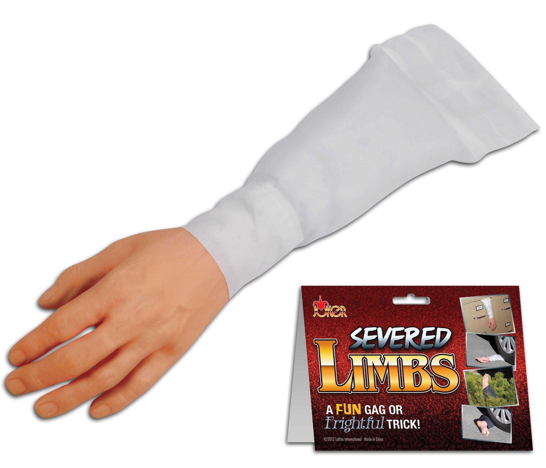 Loftus International Joker Surprising Realistic Severed Arm Decoration Halloween Decoration Prop, White
