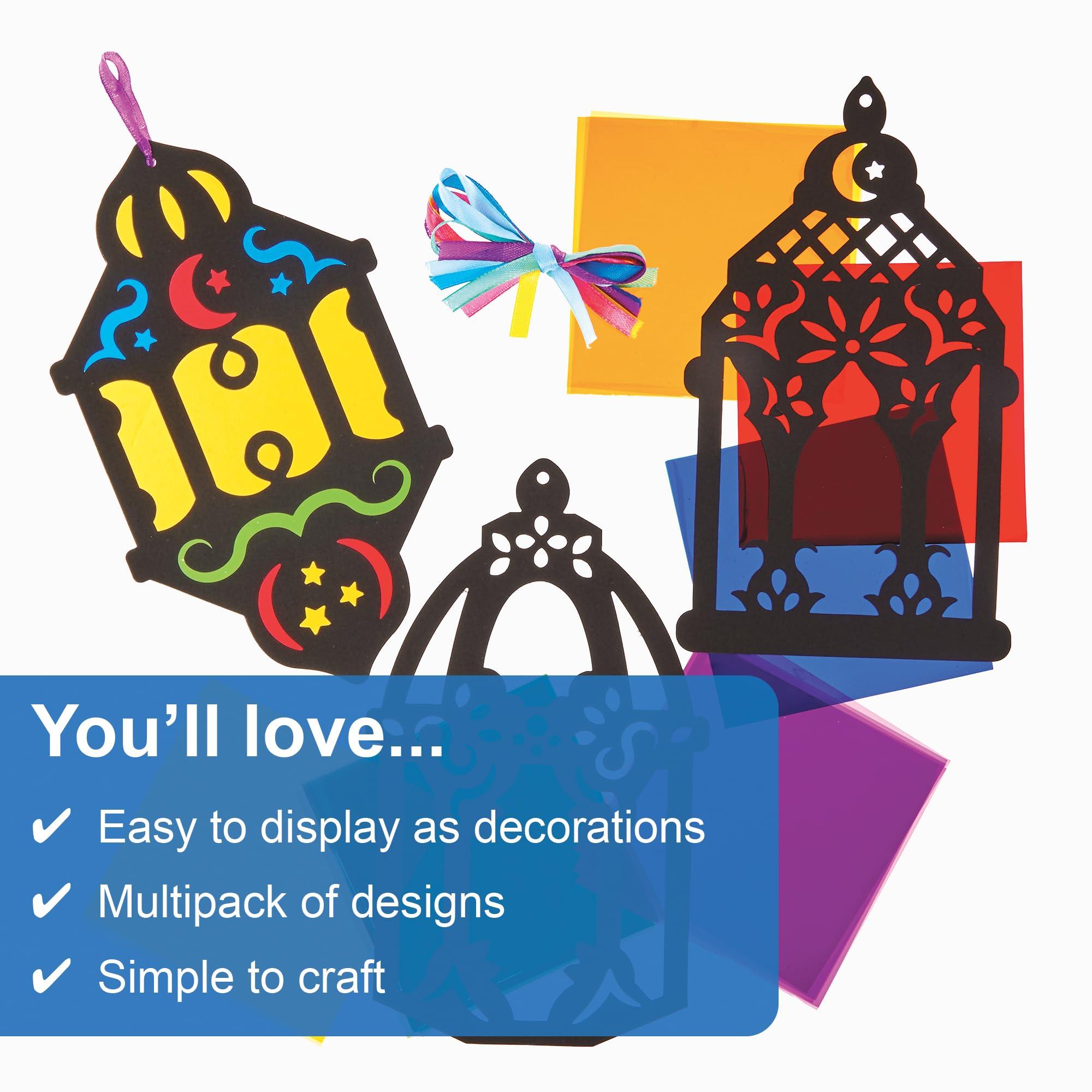 Baker Ross Baker Ross FX932 Stained Glass Ramadan Decoration Kits - 6 Pack, Religious Education and Craft Kits for Kids