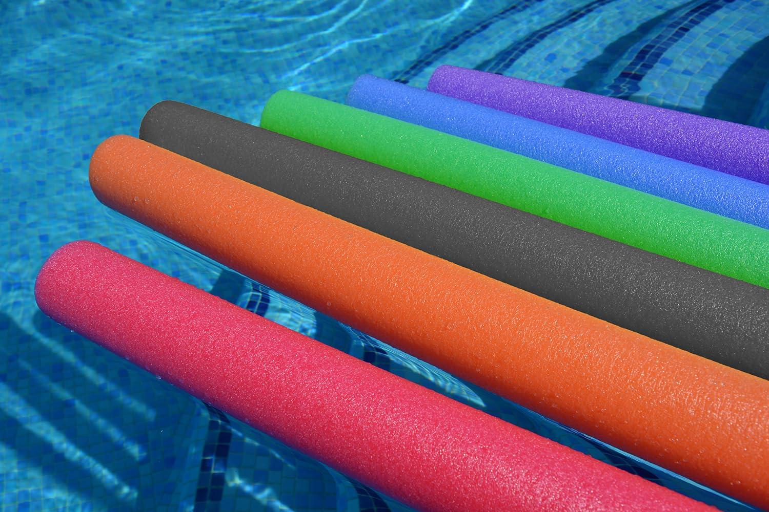 Chochkees Chochkees Floating Pool Noodles Foam Tube, Thick Noodles for Floating, Swimming Pool Accessories, 47 Inches Long (Black, 12-Pack)
