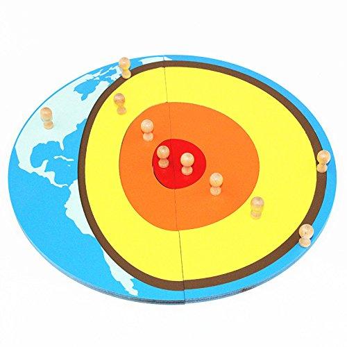 Danni Montessori Children Geography Teaching Aids Internal Structure of The Earth Panel Puzzle Crustal Core Kids Early Education Learn Toys