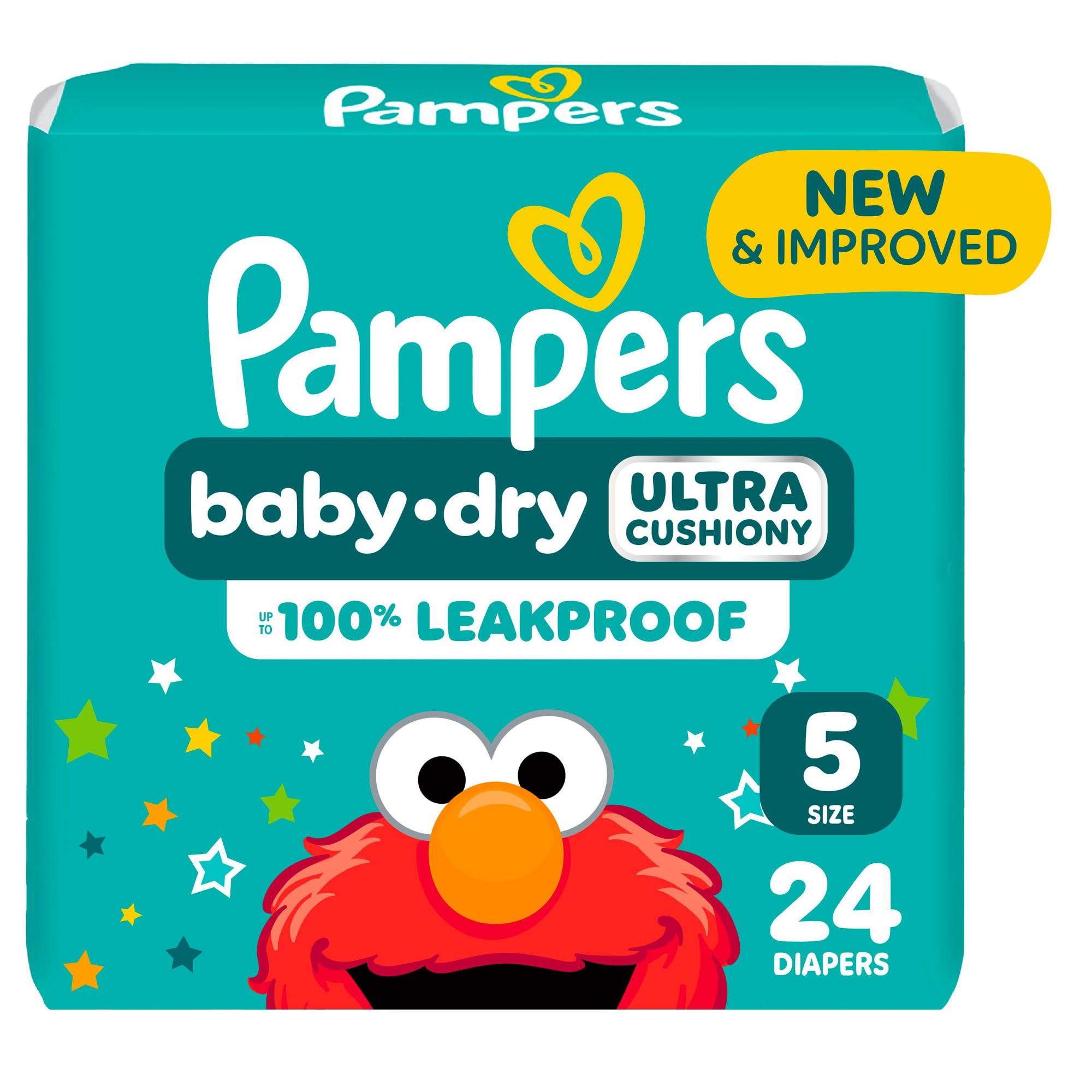 Pampers Pampers Diapers - Baby Dry - Size 5, 24 Count, Absorbent Disposable Infant Diaper (Packaging May Vary)