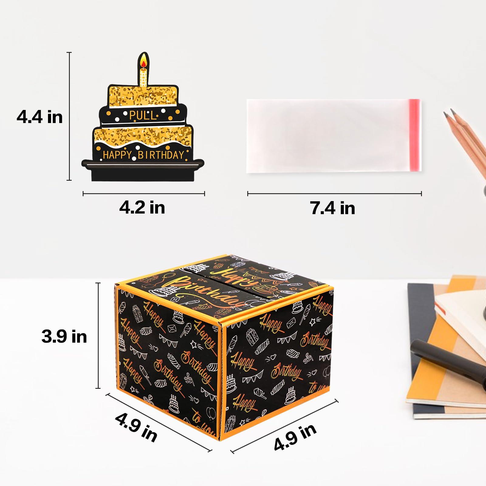 Omlisca Omlisca Happy Birthday Money Box for Cash Gift Pull DIY Birthday Gifts Surprise Gift Box for Money Fun Gift Ideas Special Birthday Celebration Creative Way to Give Cash Gifts for Kids Friends Family