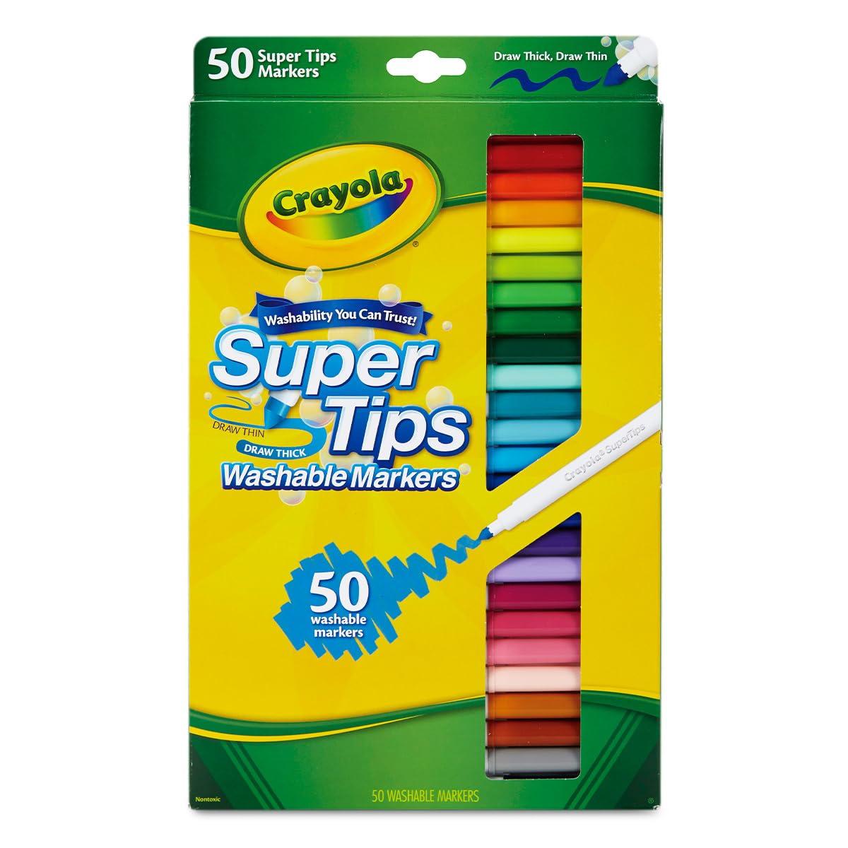 Crayola Crayola Super Tips Markers, Washable Markers, Gift, 50 Count-2 Pack